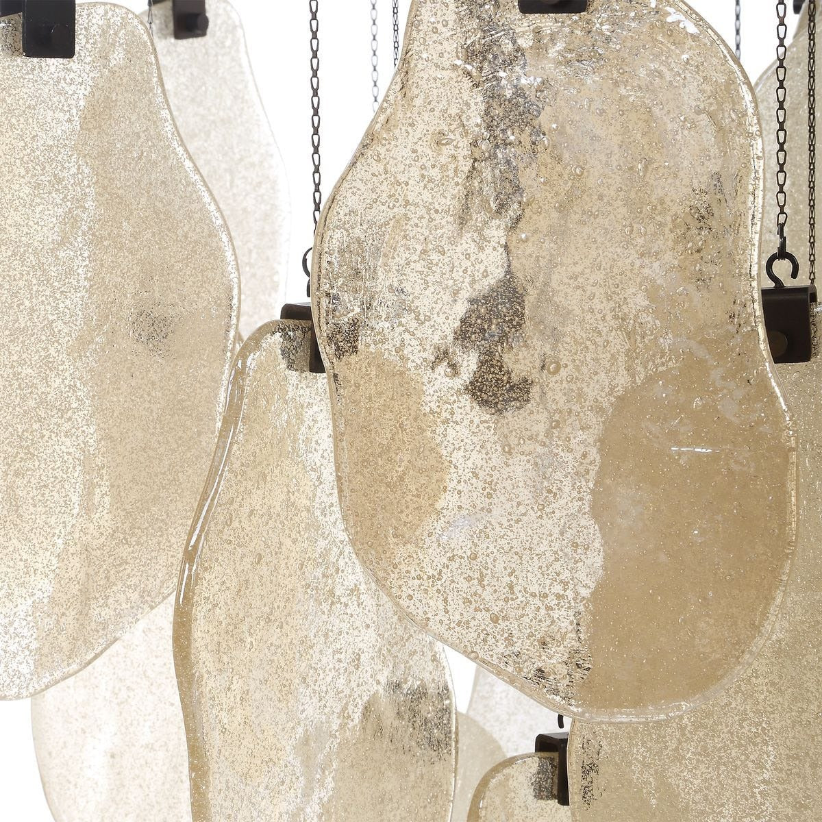 Uttermost Seeded Shield 8 Light Chandelier in Champagne