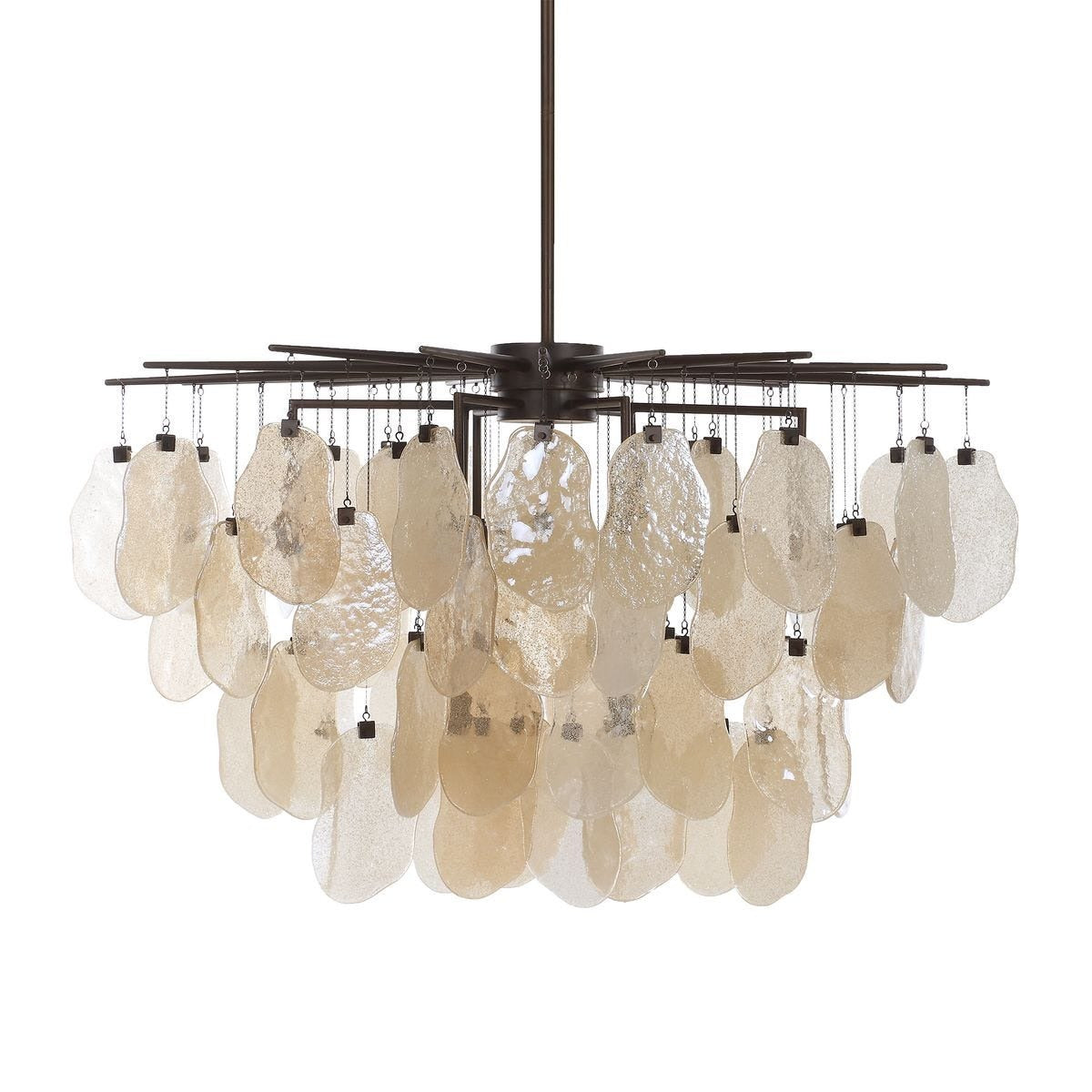 Uttermost Seeded Shield 8 Light Chandelier in Champagne