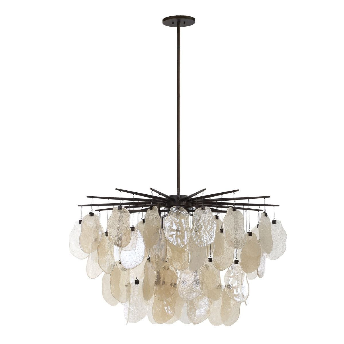 Uttermost Seeded Shield 8 Light Chandelier in Champagne