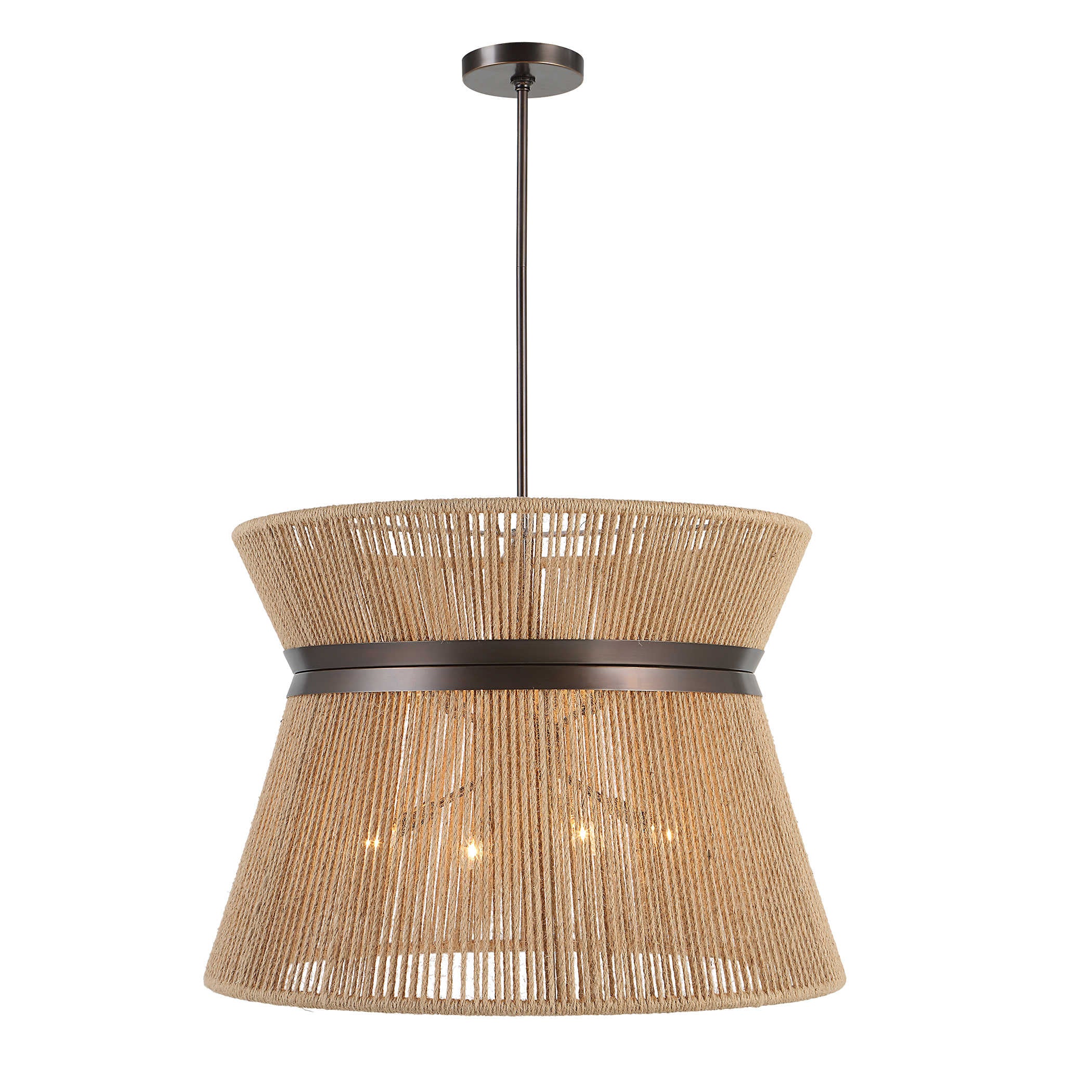 Uttermost Highly Strung 8 Light Pendant in Natural