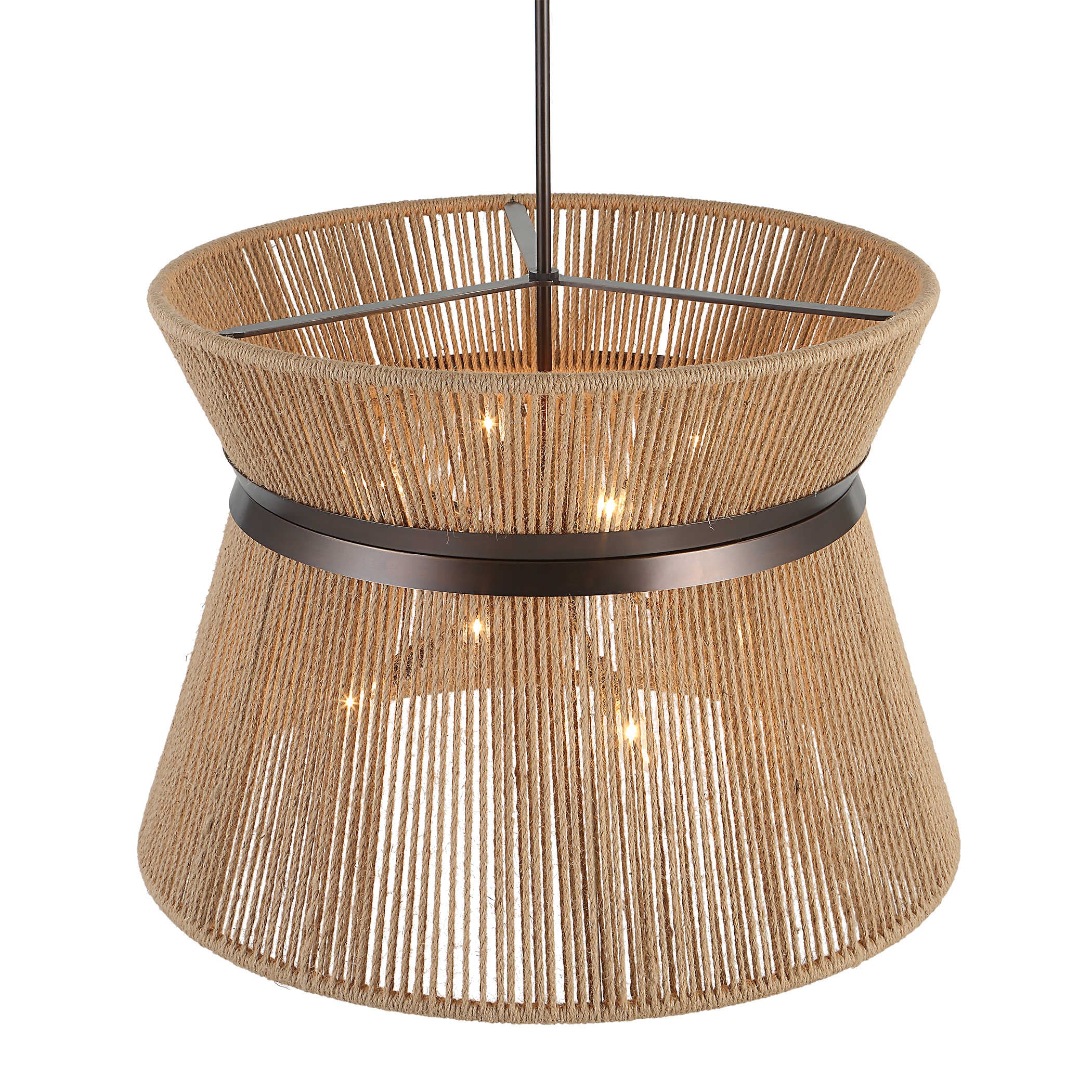 Uttermost Highly Strung 8 Light Pendant in Natural