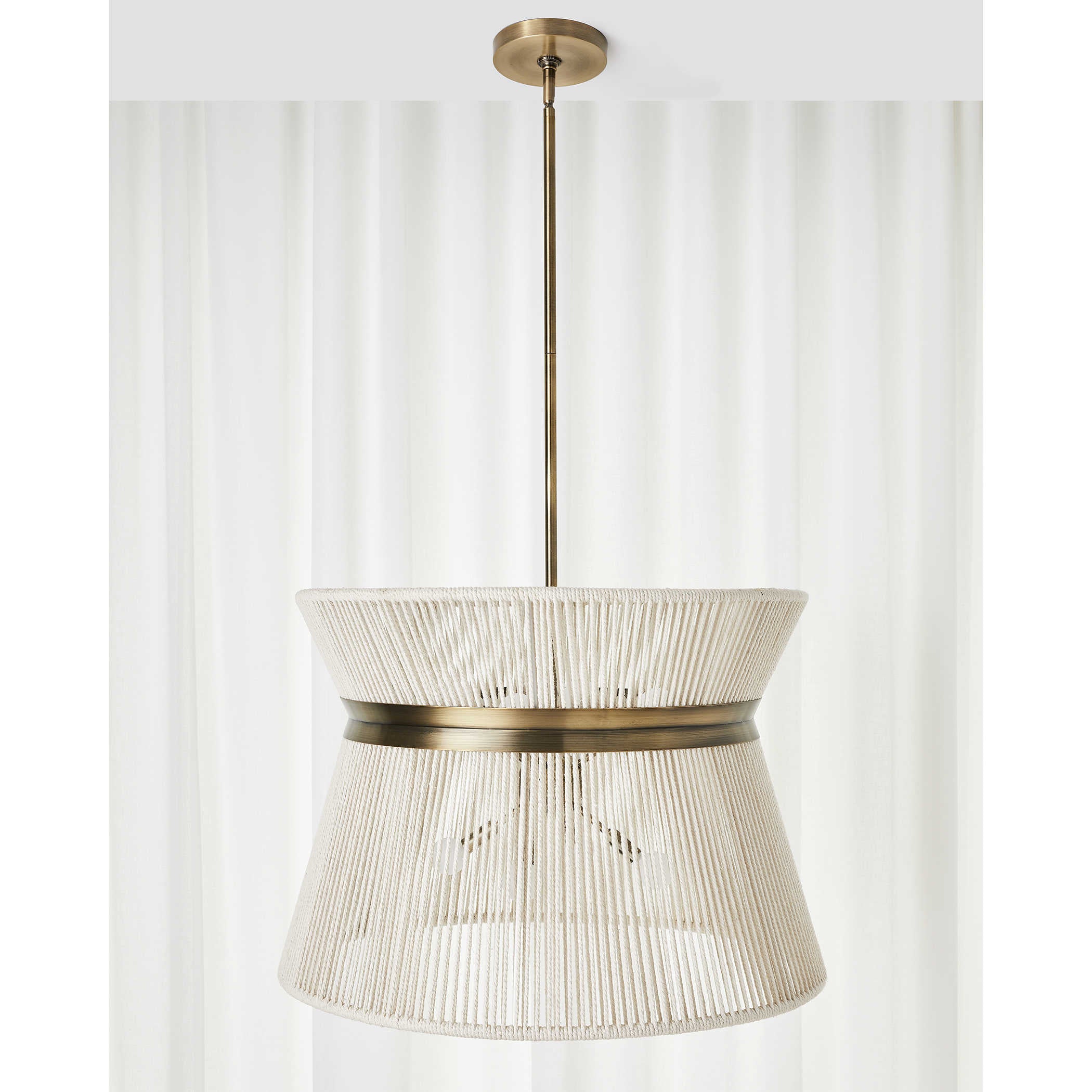 Uttermost Highly Strung 8 Light Pendant in White