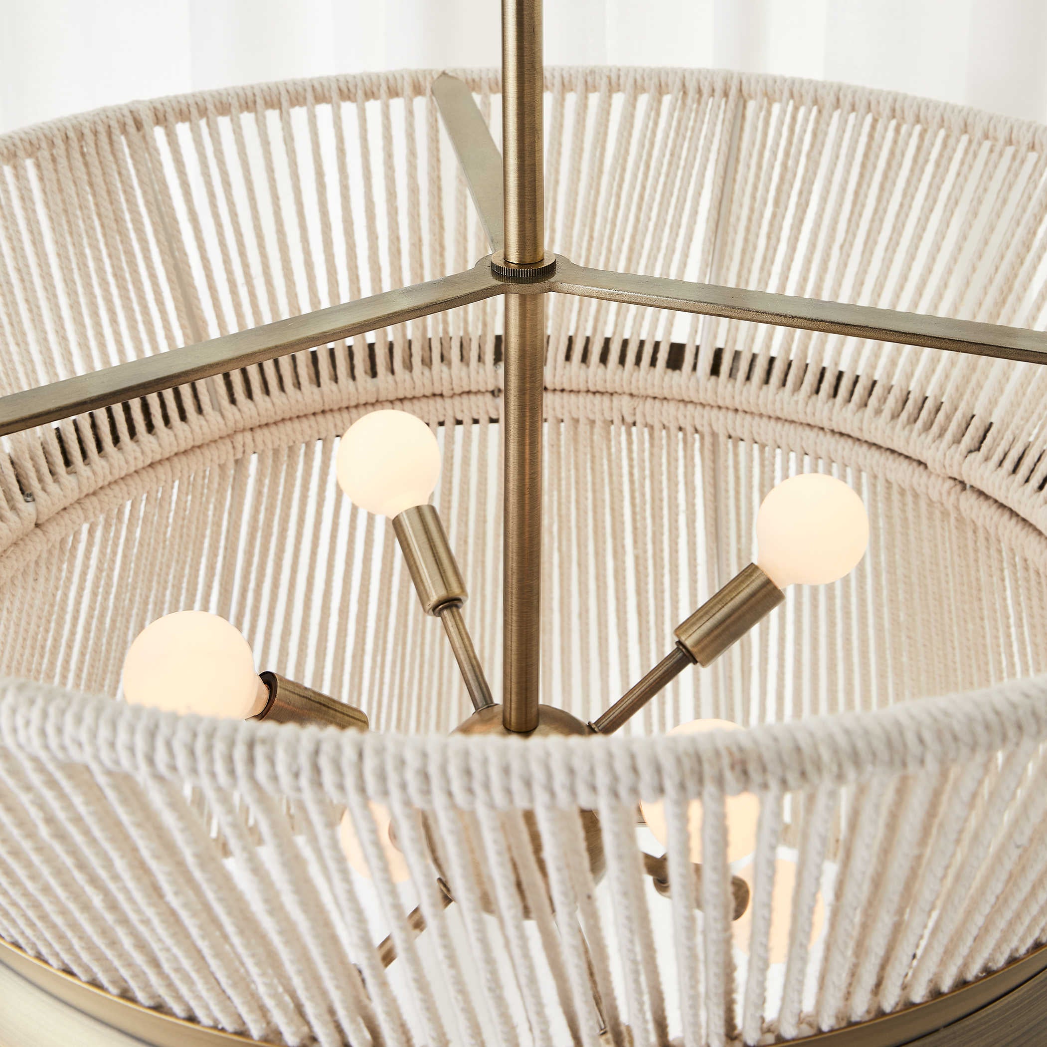 Uttermost Highly Strung 8 Light Pendant in White