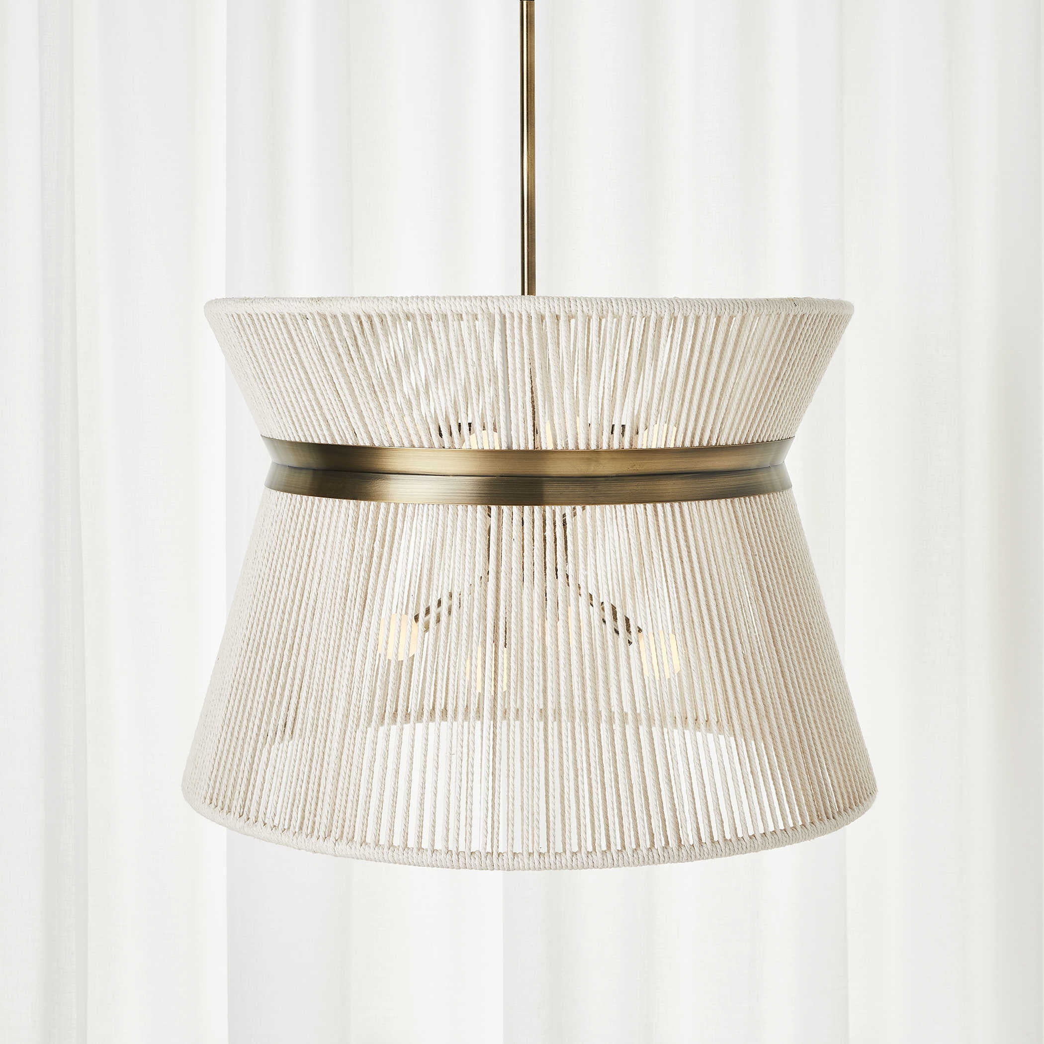 Uttermost Highly Strung 8 Light Pendant in White