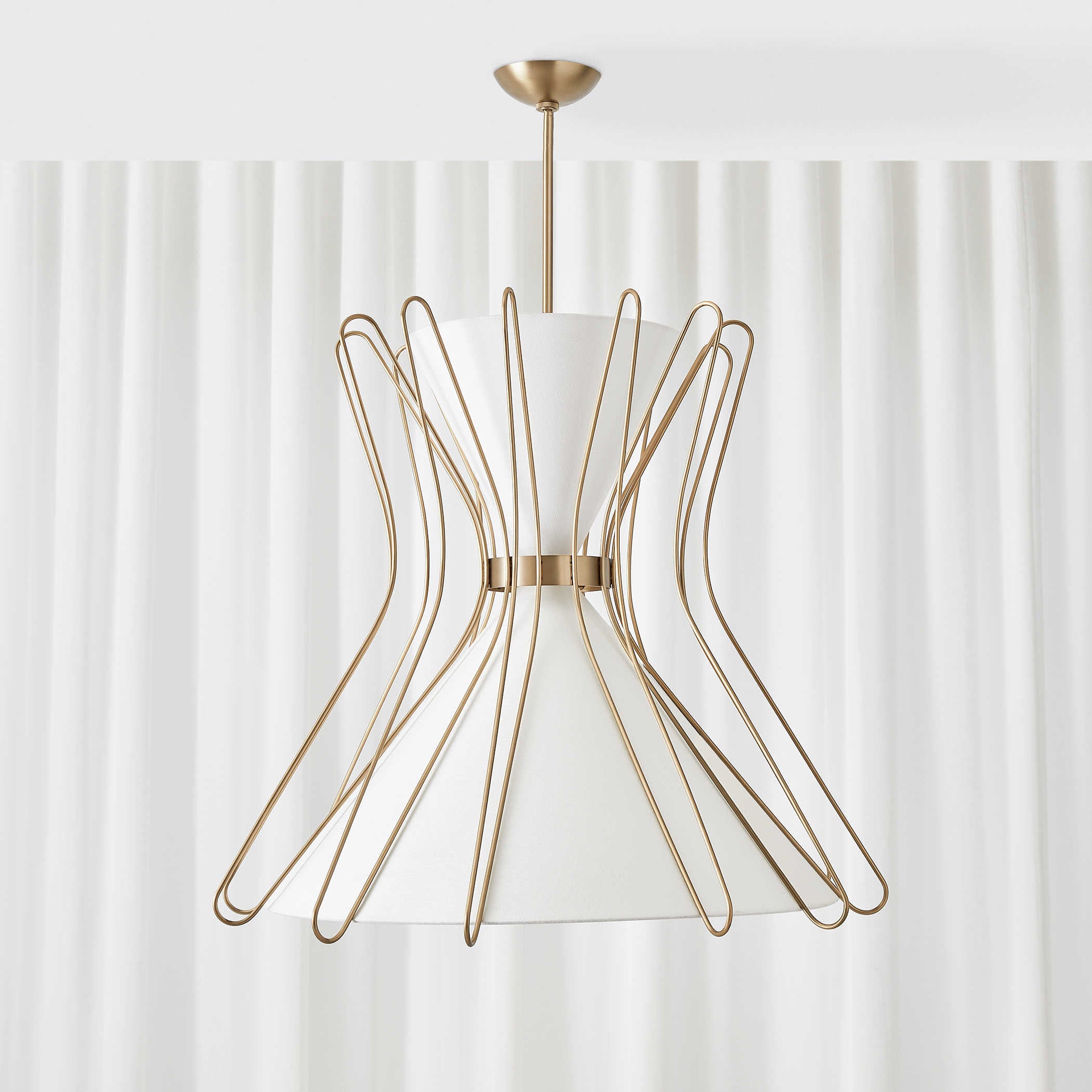 Uttermost Boomerang Pendant in Brass - Large