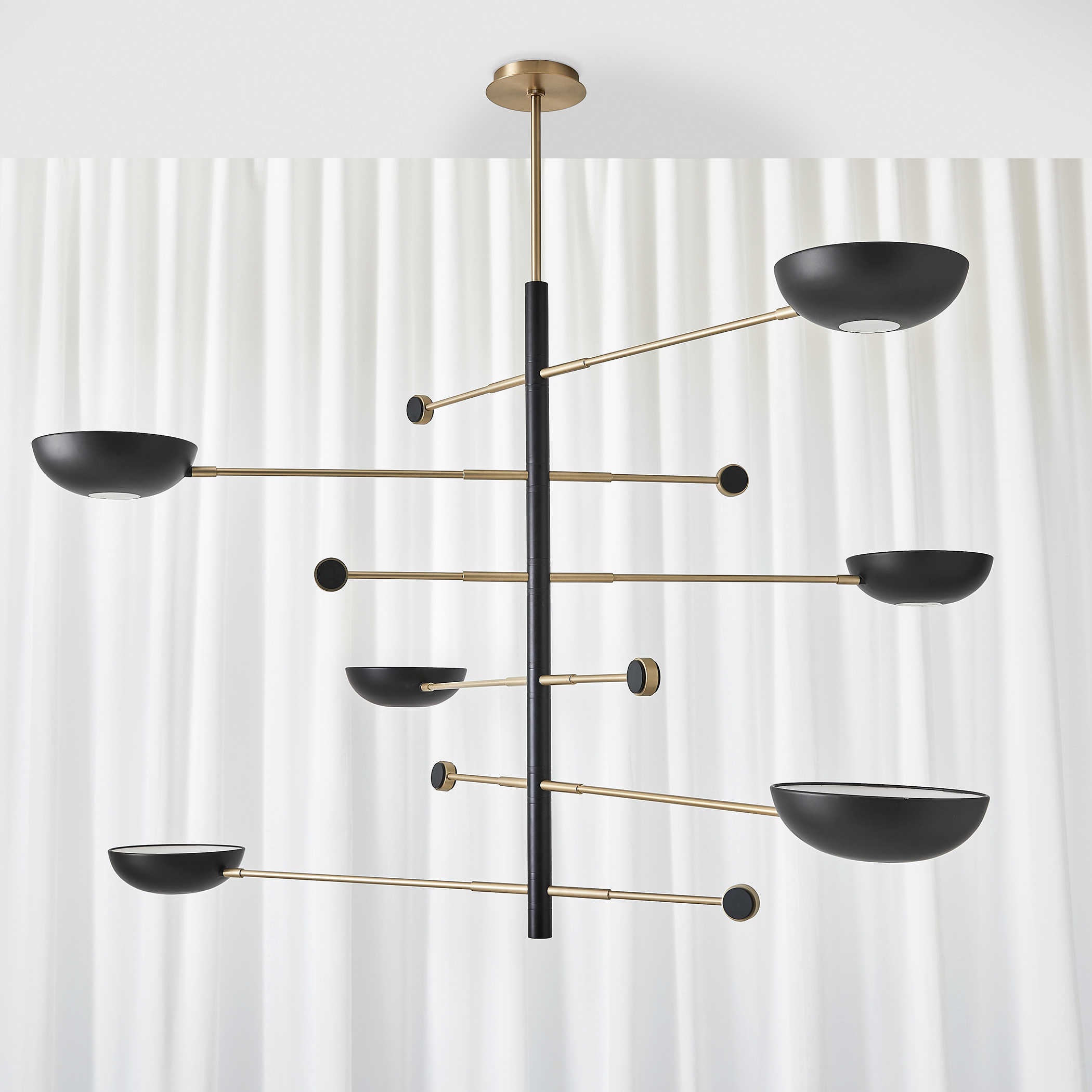 Uttermost Swinger 6 Light Pendant in Black