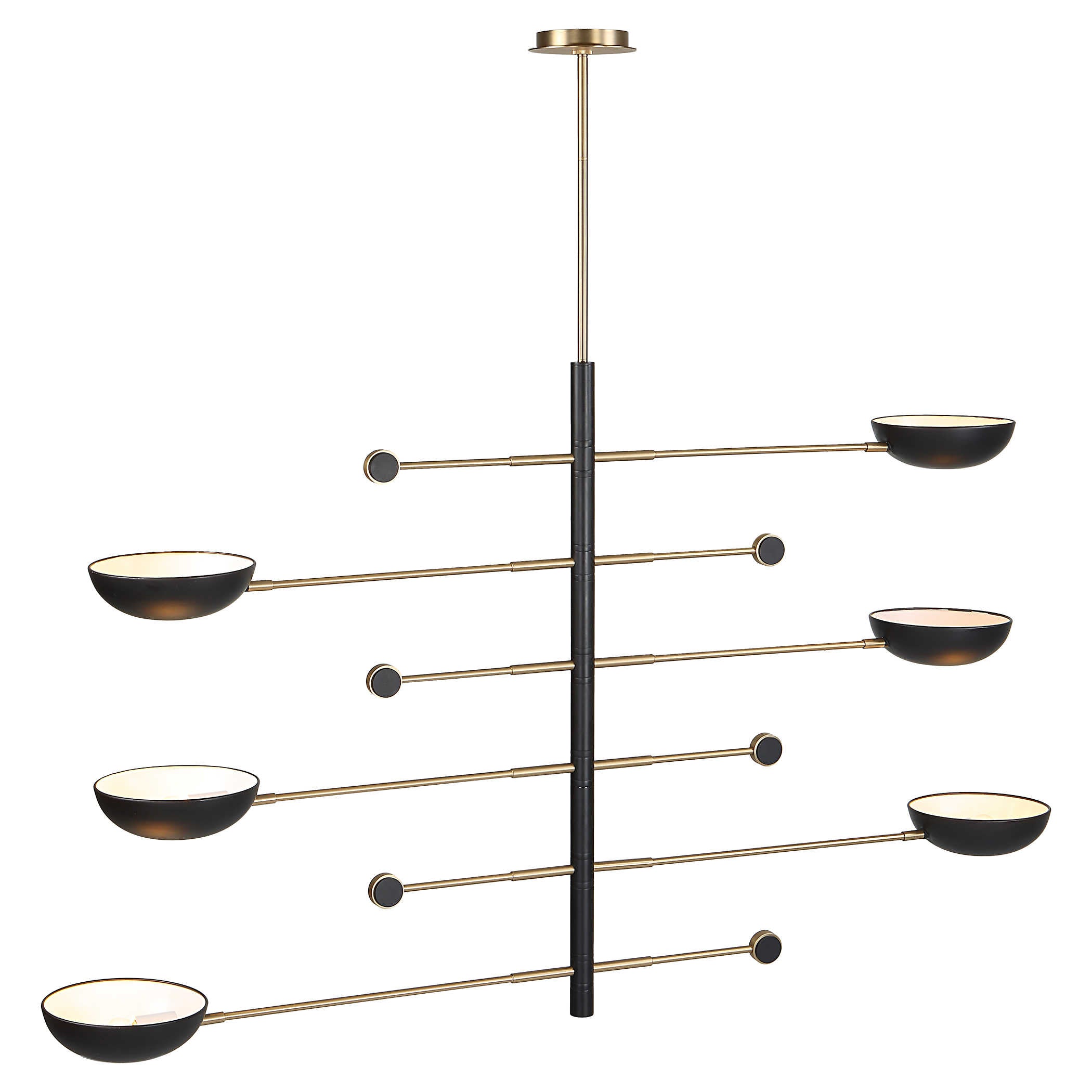 Uttermost Swinger 6 Light Pendant in Black