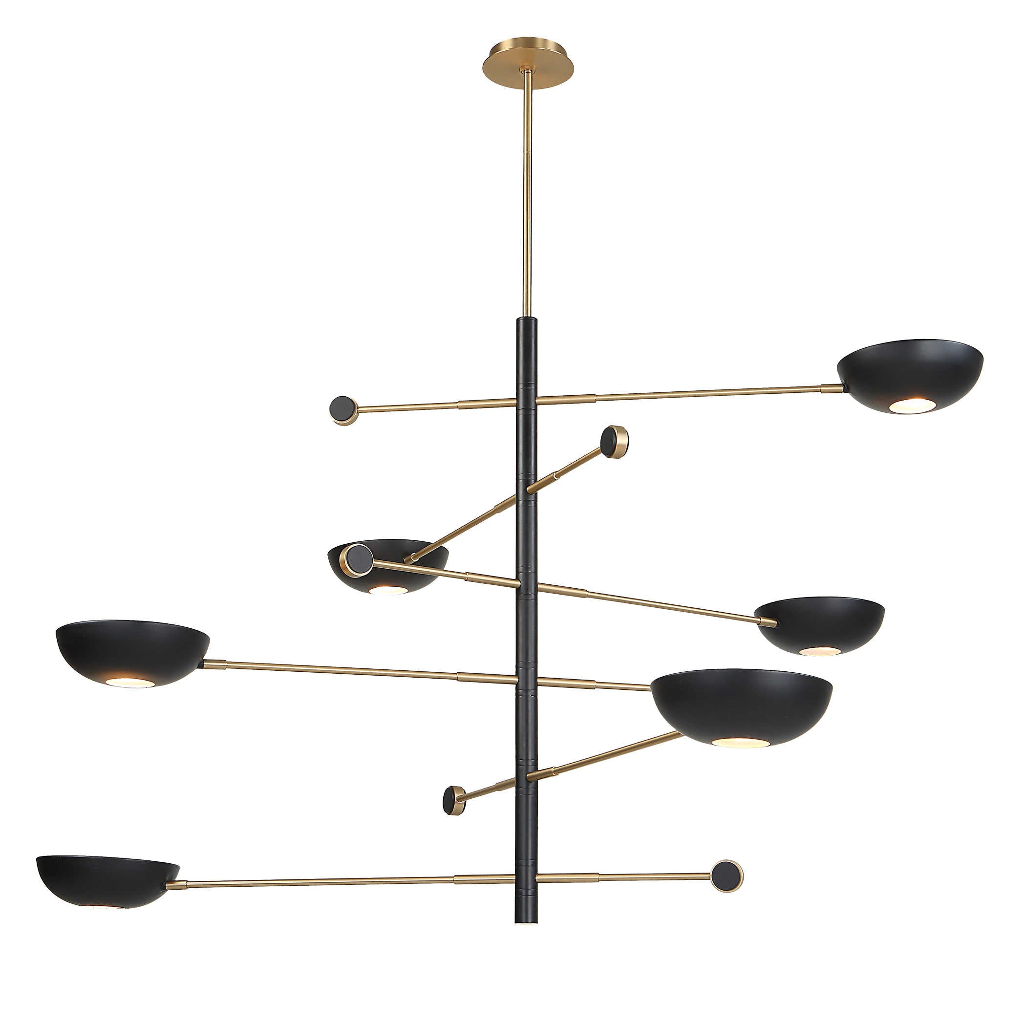 Uttermost Swinger 6 Light Pendant in Black