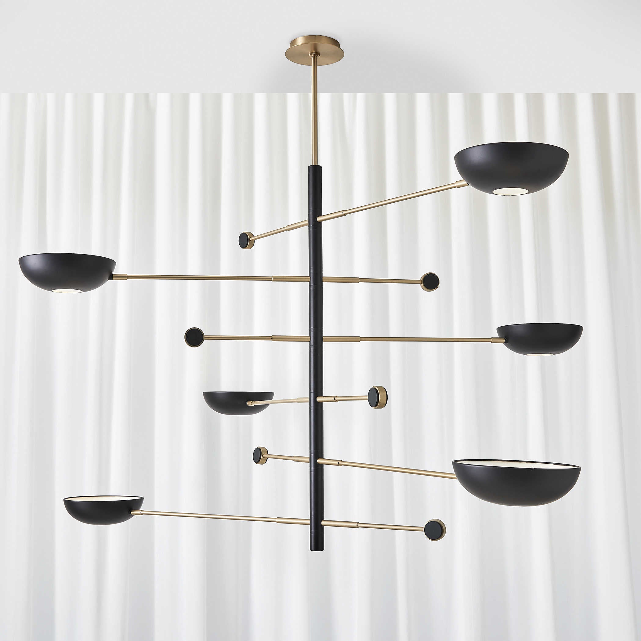 Uttermost Swinger 6 Light Pendant in Black