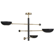 Swinger 3 Light Pendant in Black