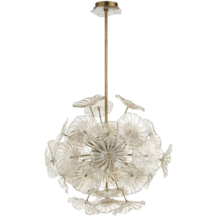 Uttermost Champagne Lily Pads 9 Light Pendant