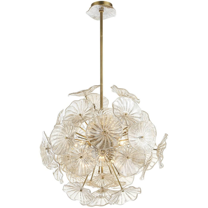 Uttermost Champagne Lily Pads 9 Light Pendant