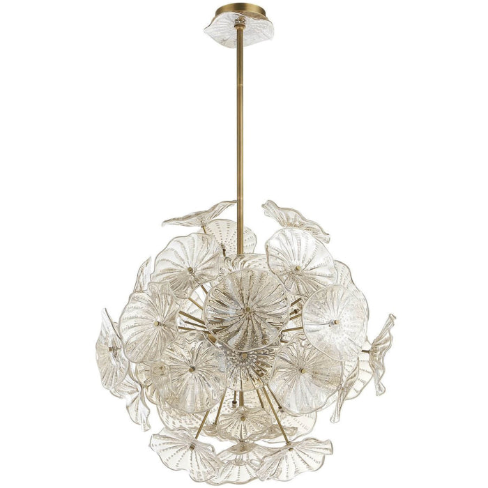 Uttermost Champagne Lily Pads 9 Light Pendant