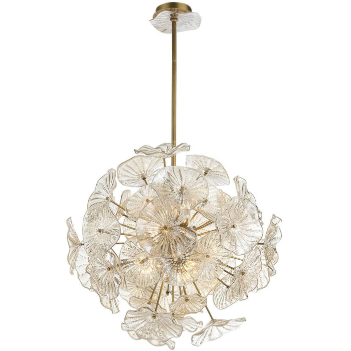 Uttermost Champagne Lily Pads 9 Light Pendant