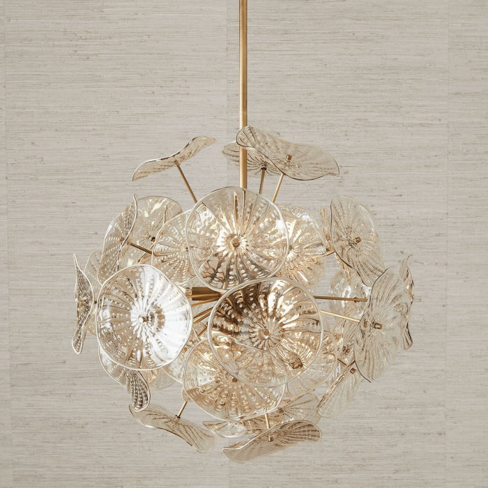 Uttermost Champagne Lily Pads 9 Light Pendant