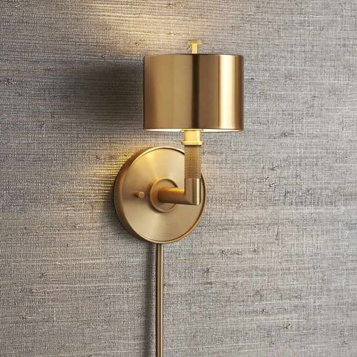 Uttermost Knurl Wall Light - Brass