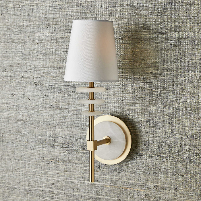 Uttermost Alabaster Torch Wall Light