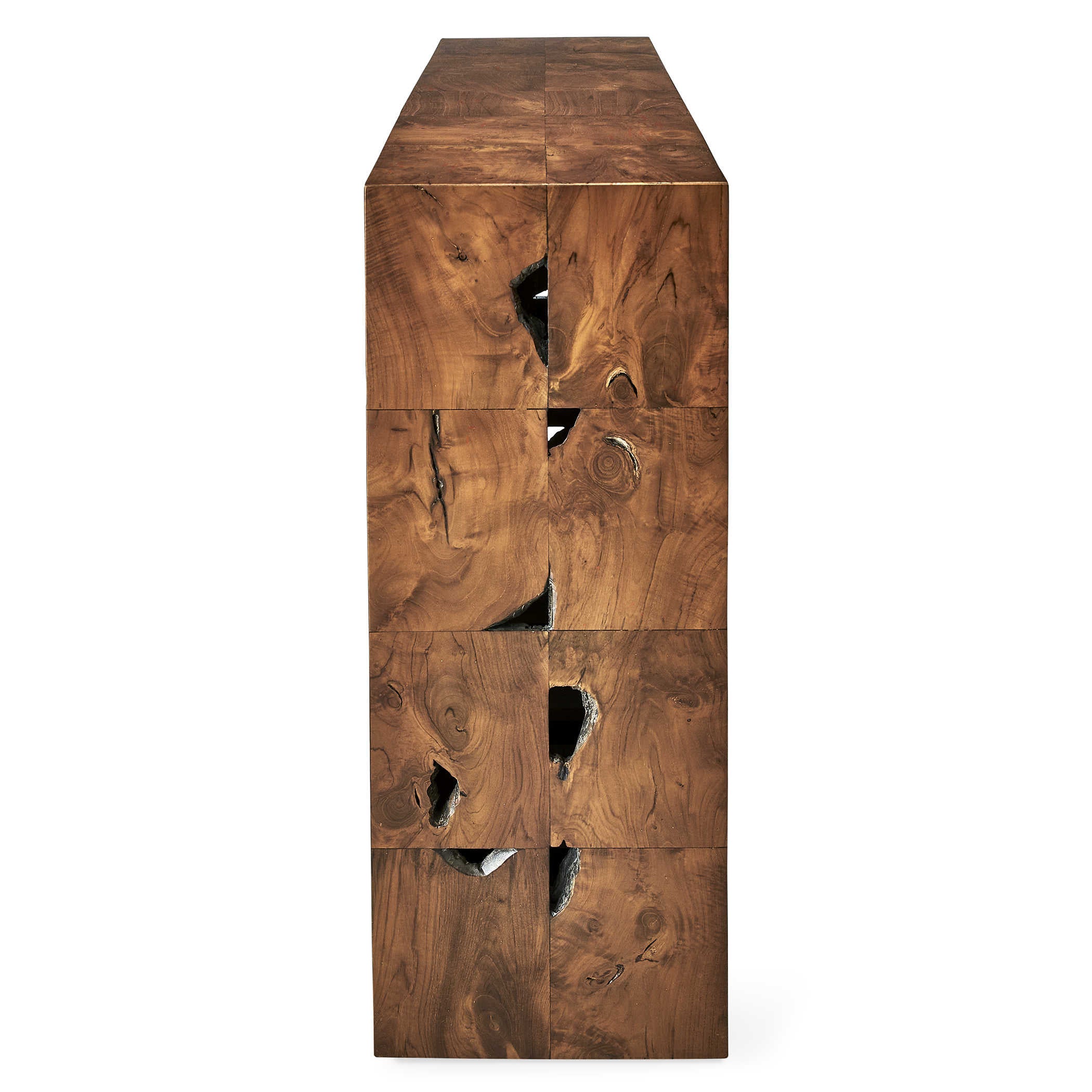 Uttermost Teak Tac Toe Console Table - Caramel