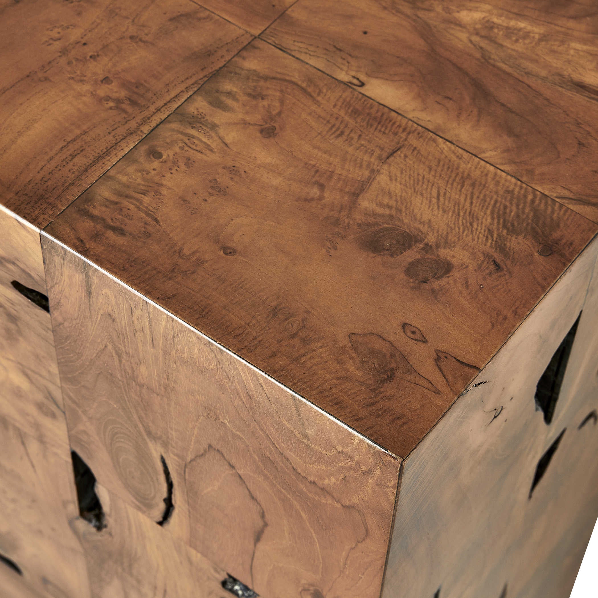 Uttermost Teak Tac Toe Console Table - Caramel