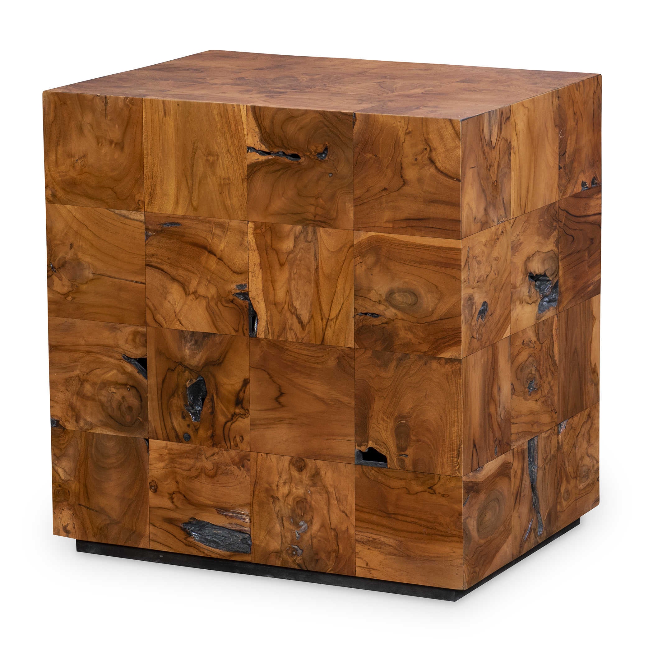 Uttermost Teak Tac Toe End Table - Caramel