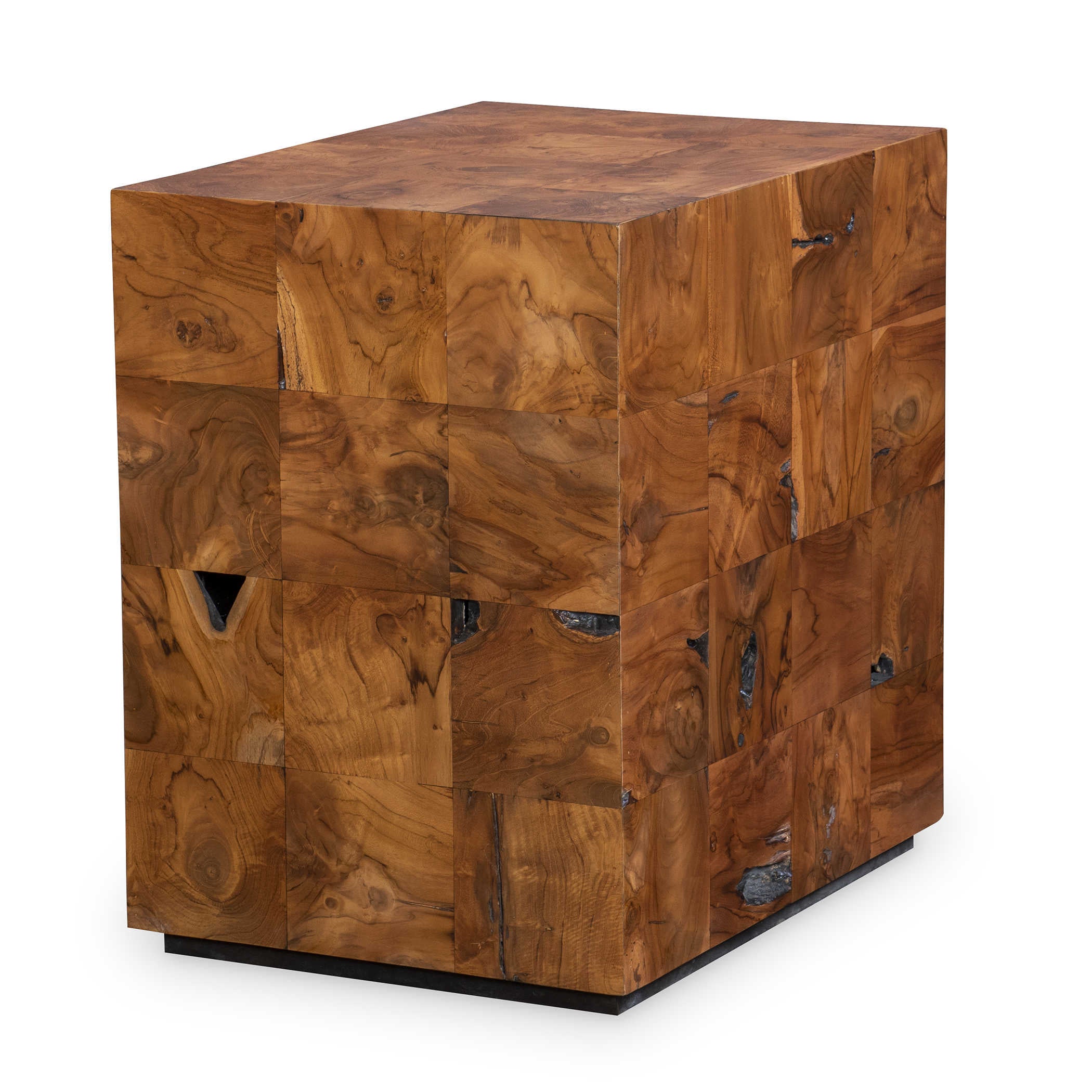Uttermost Teak Tac Toe End Table - Caramel