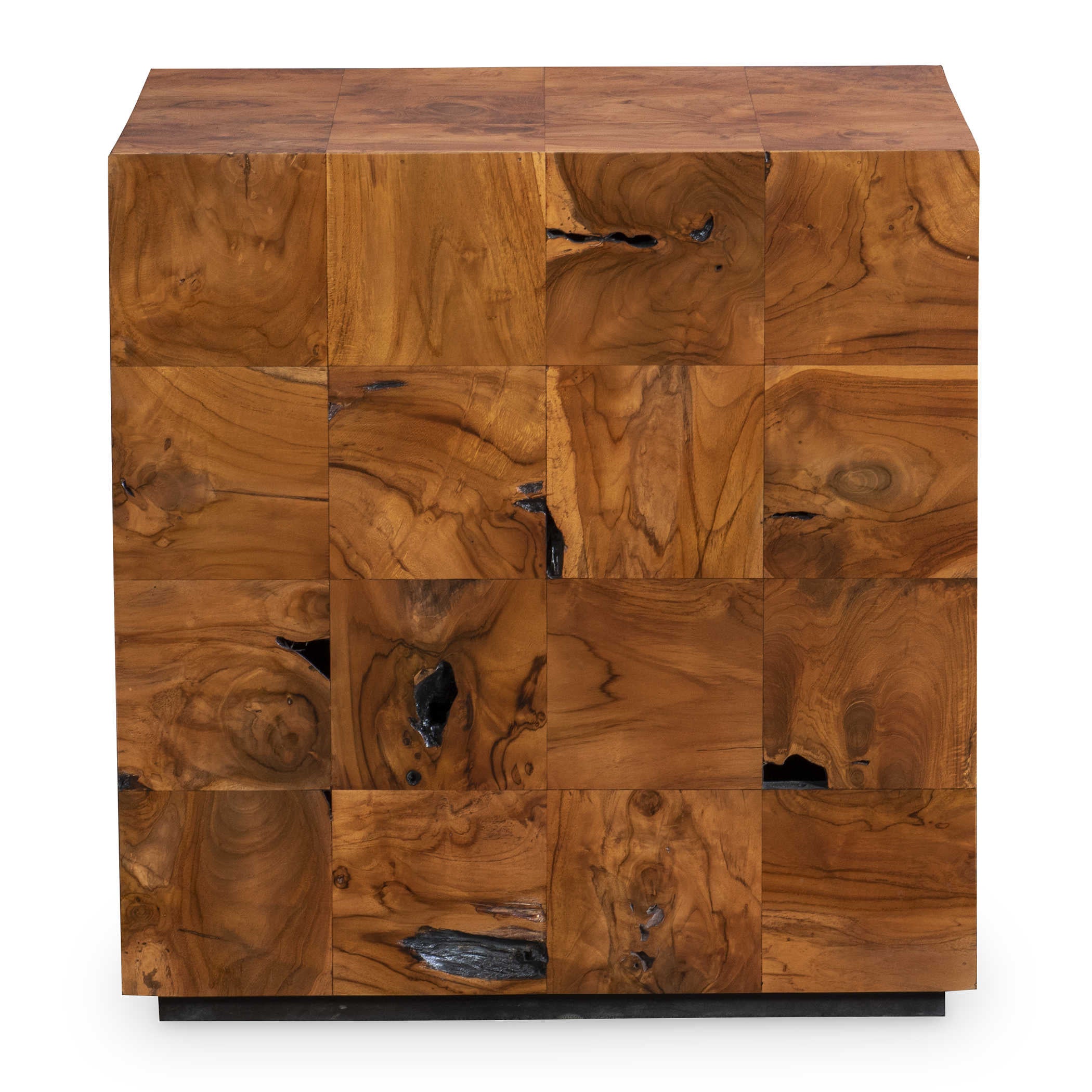 Uttermost Teak Tac Toe End Table - Caramel