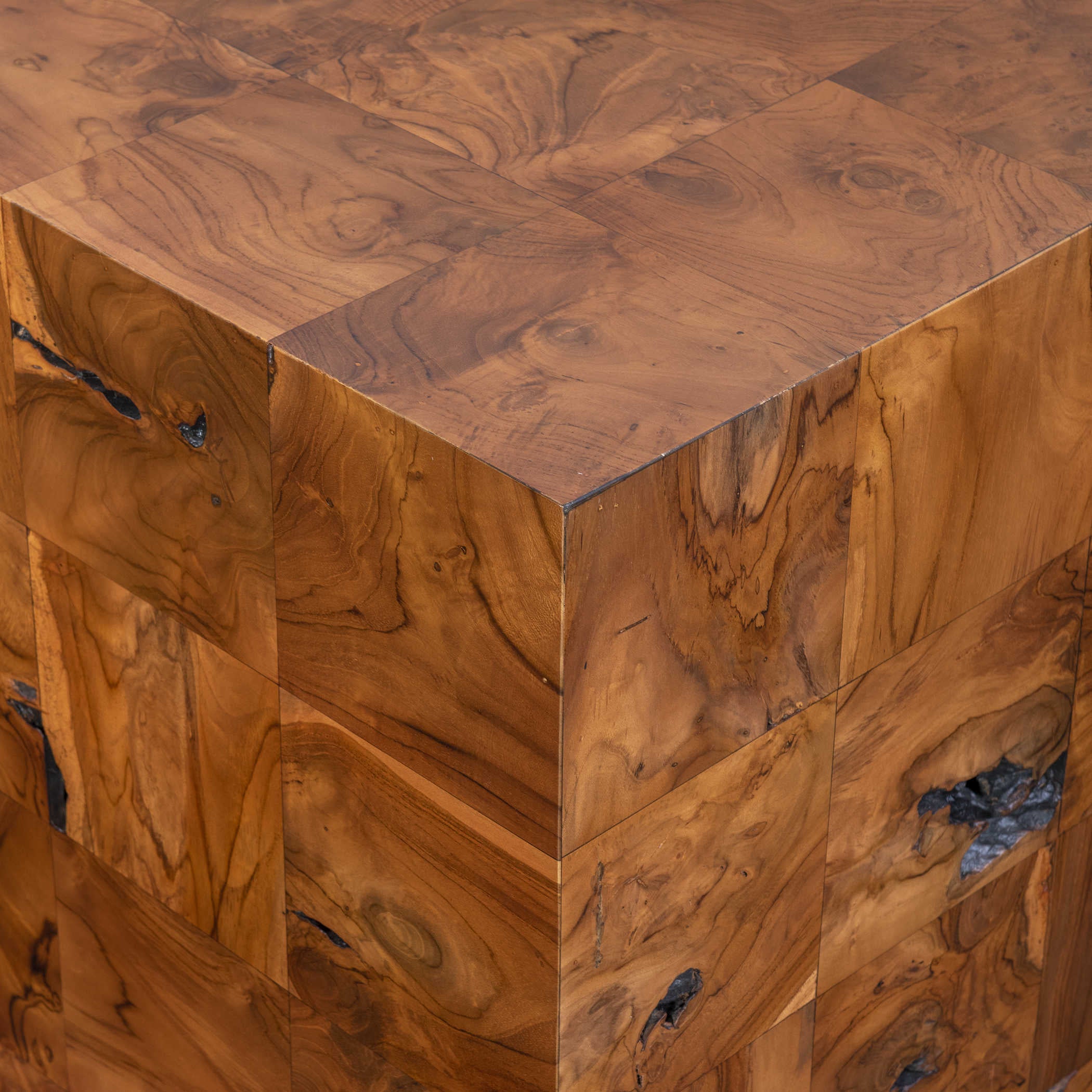 Uttermost Teak Tac Toe End Table - Caramel