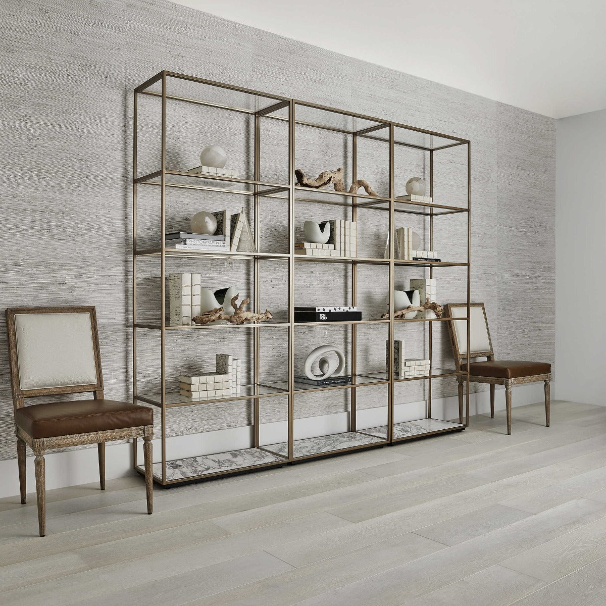 Uttermost Floating Plane Etagere in Brass