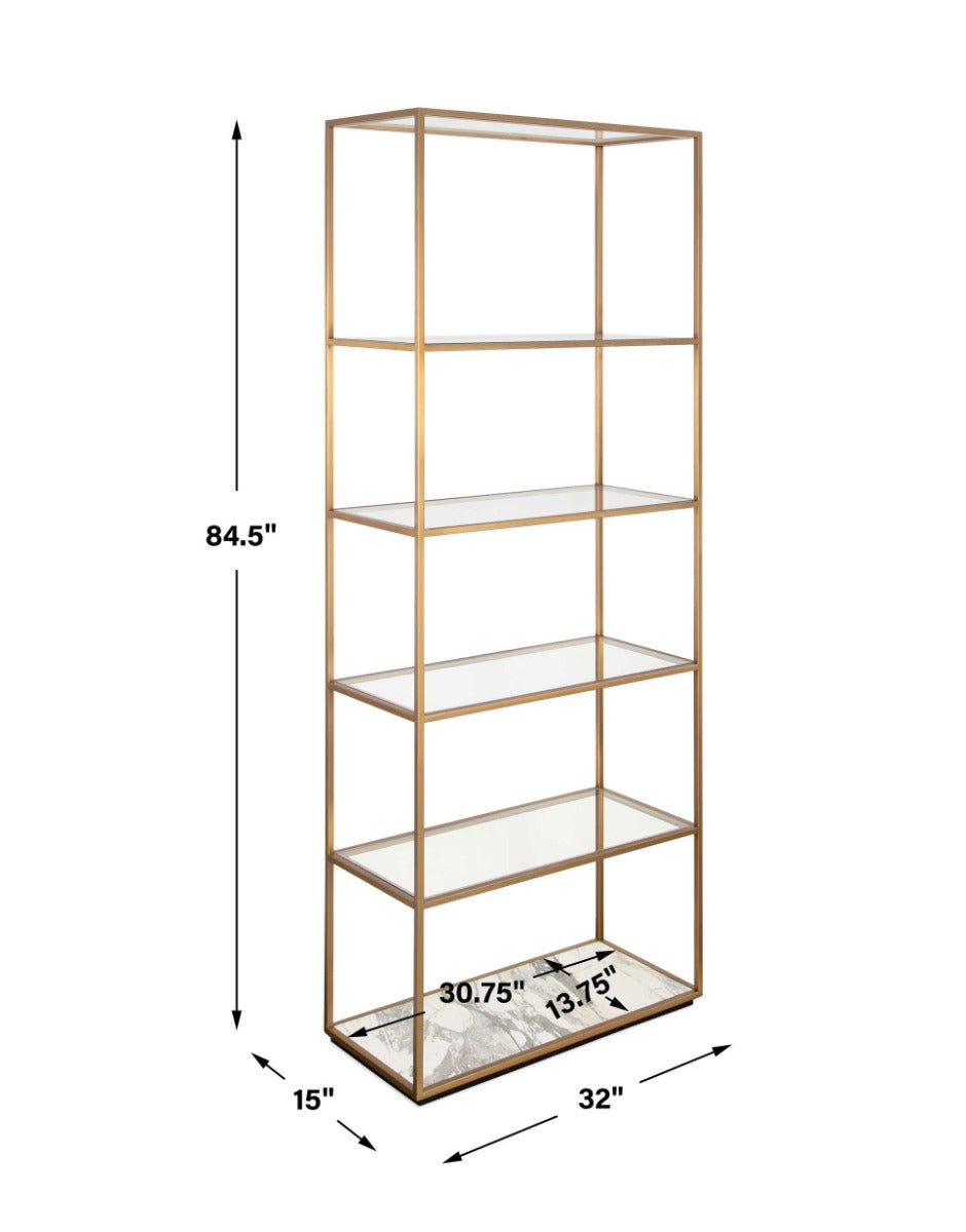 Uttermost Floating Plane Etagere in Brass