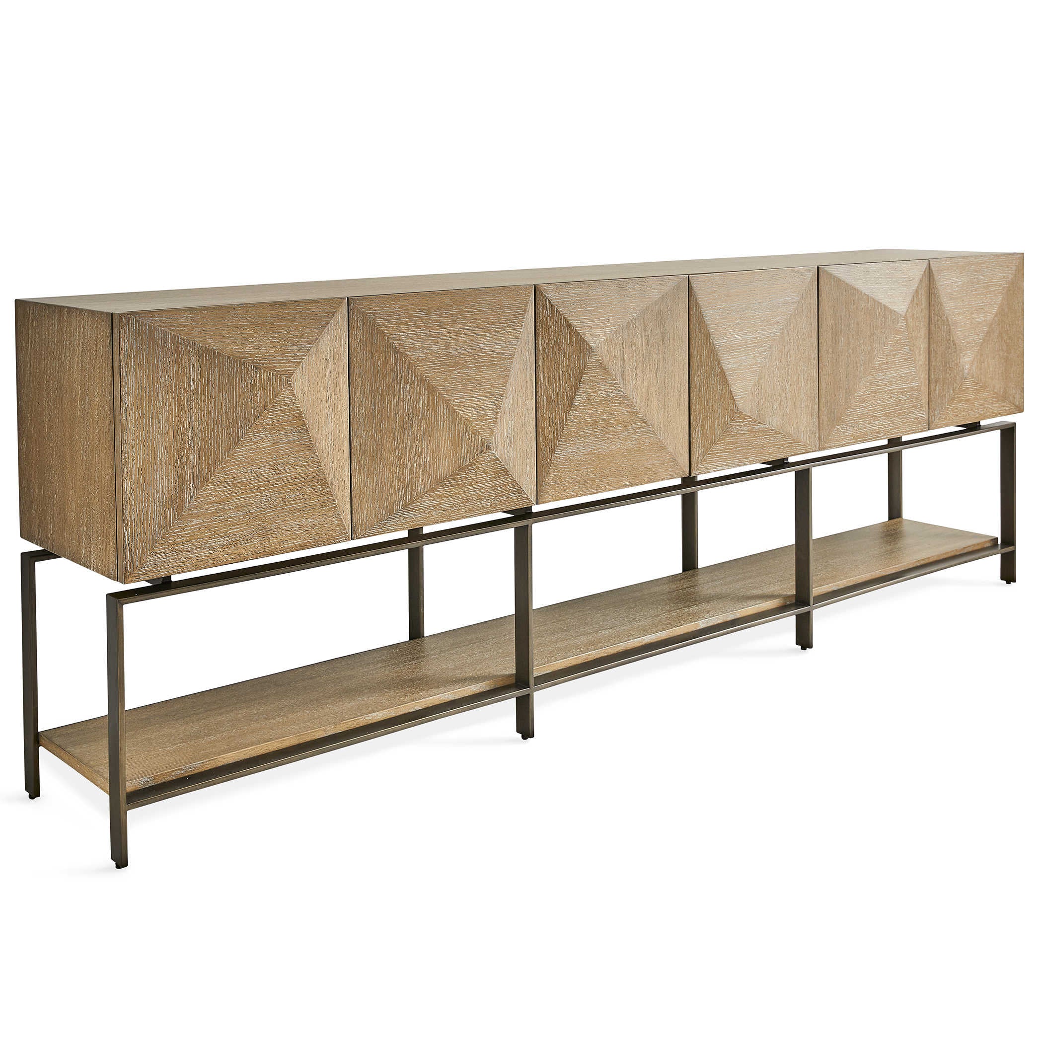 Uttermost Trapezoid 6 Door Cabinet