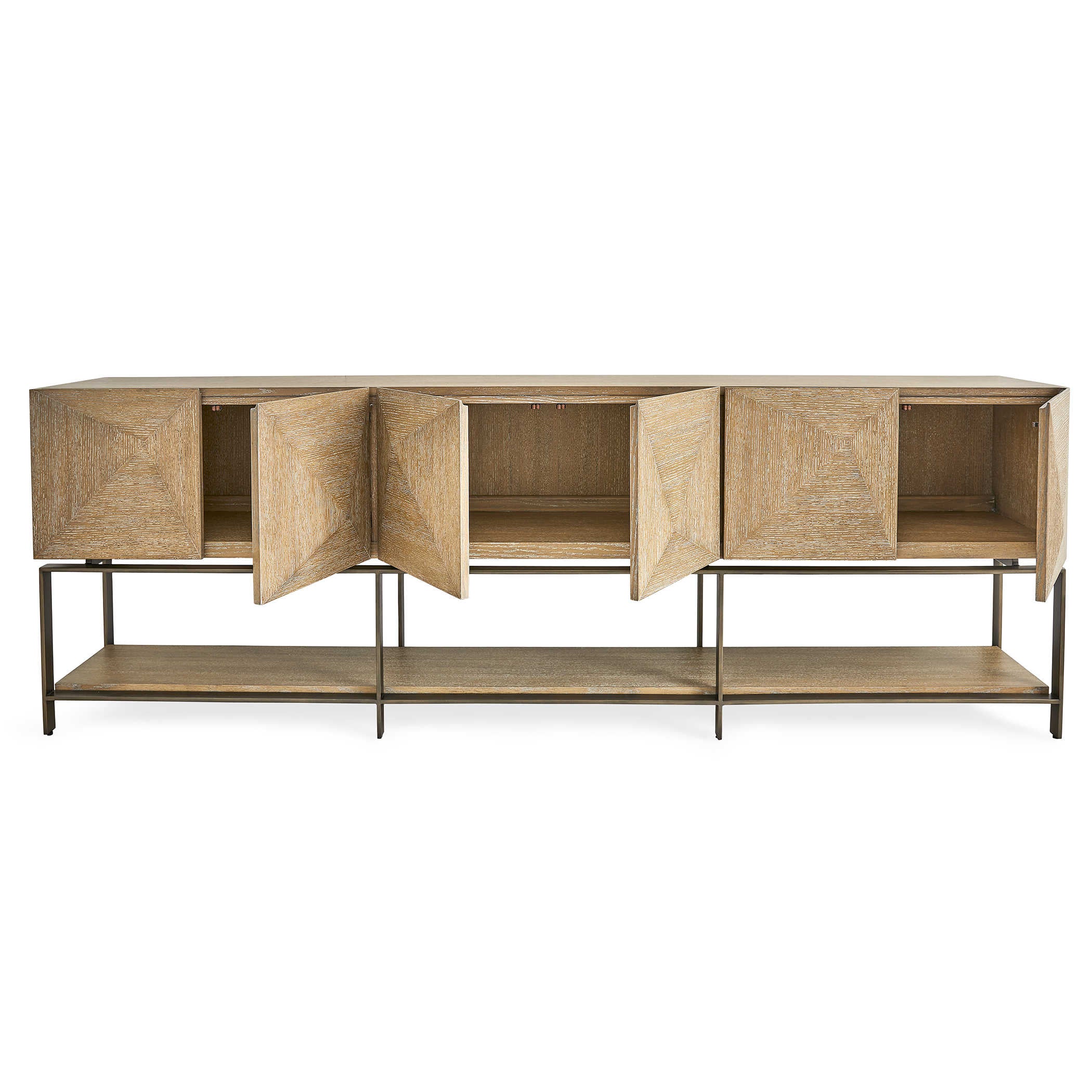 Uttermost Trapezoid 6 Door Cabinet