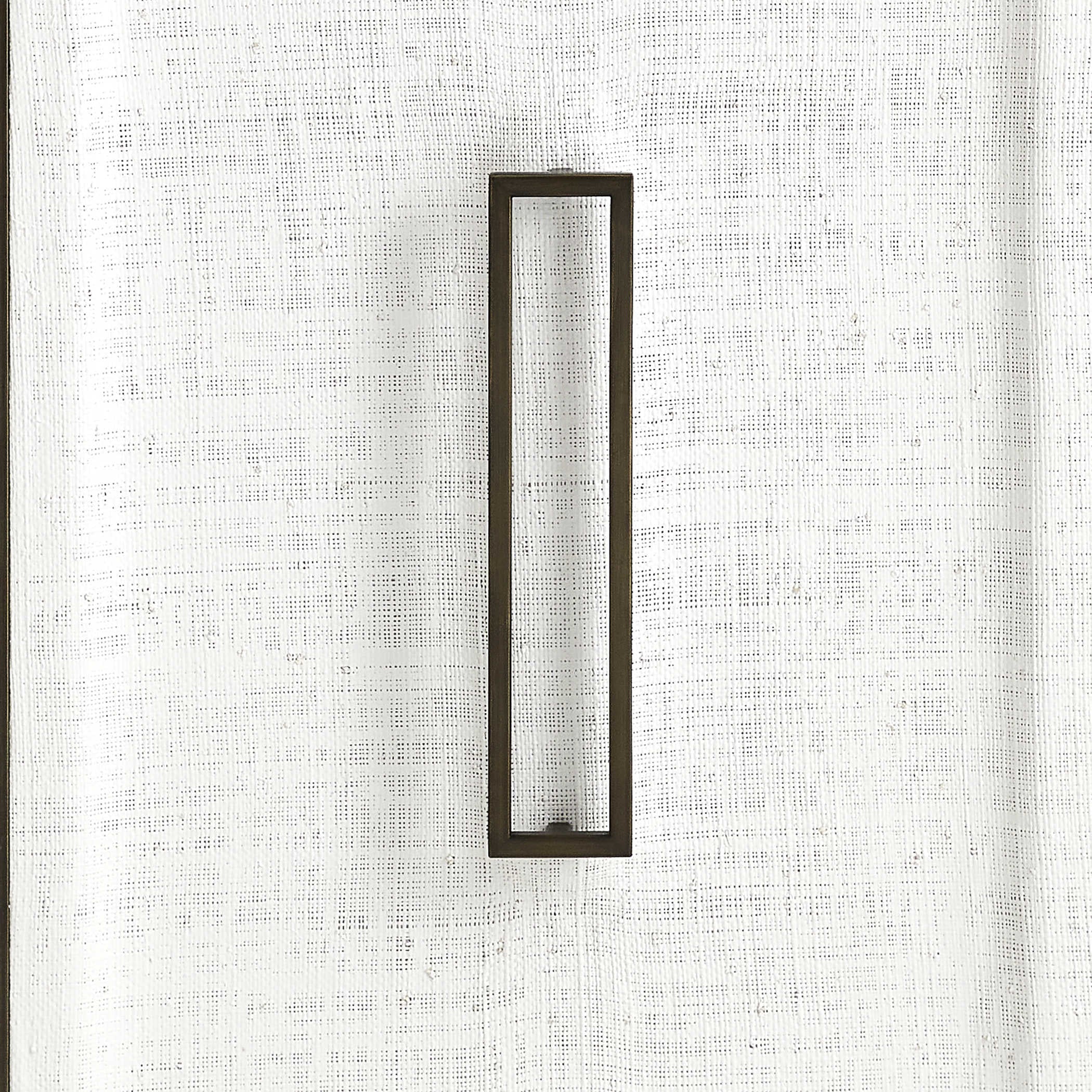 Uttermost White Linen 3 Door Cabinet