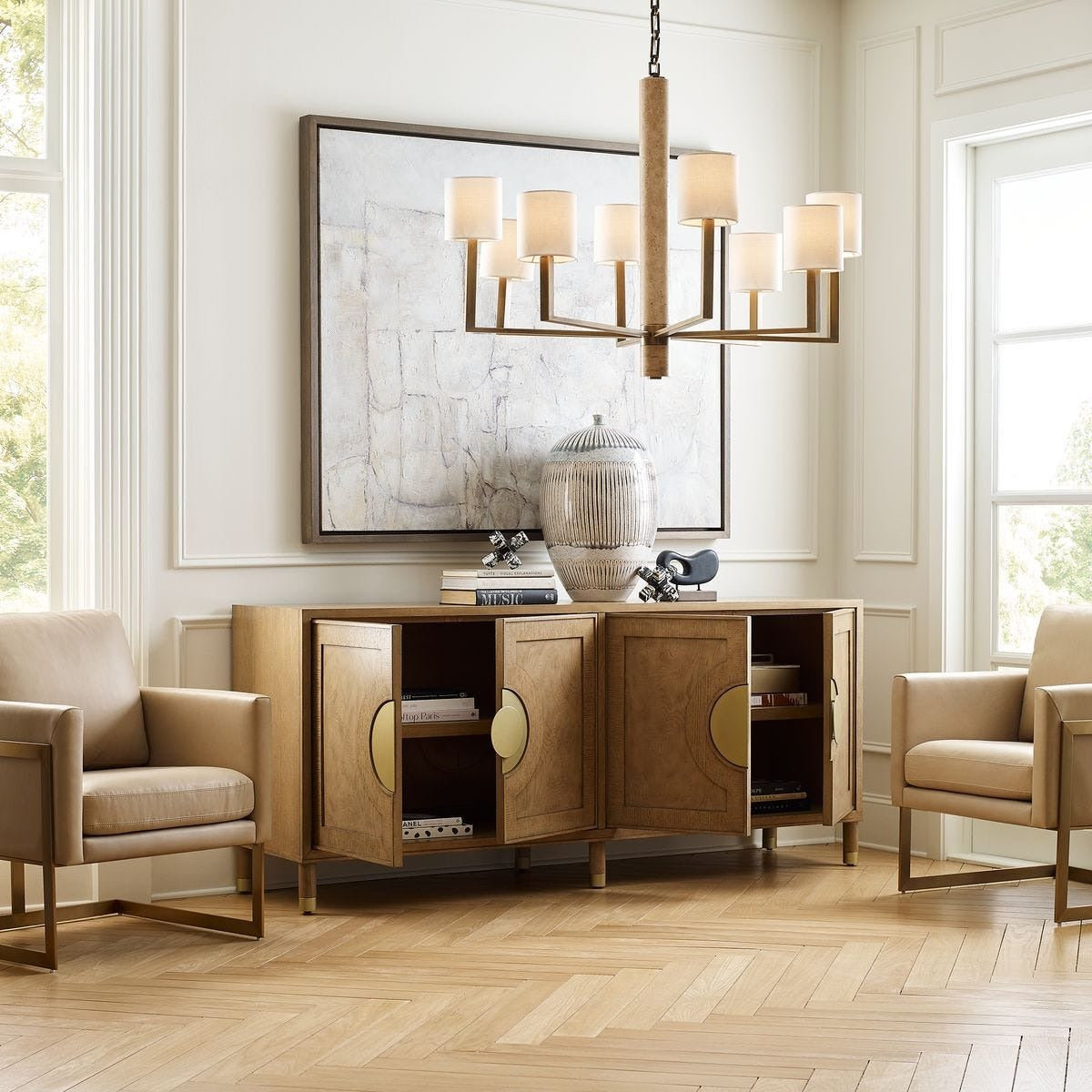 Uttermost Palais 4 Door Cabinet - Light