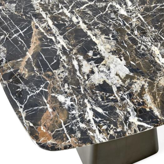 Uttermost Equilateral Side Table Marble/Bronze