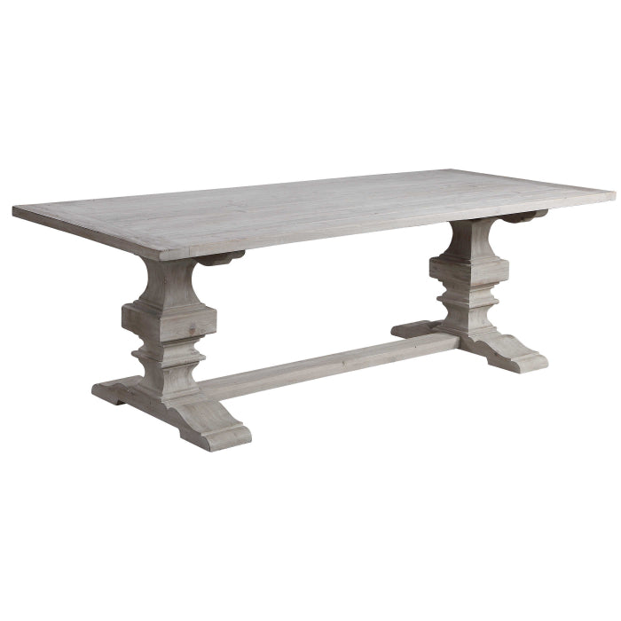 Uttermost Baldrick Extending Dining Table in White - 244-336cm