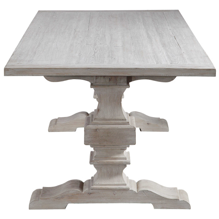 Uttermost Baldrick Extending Dining Table in White - 244-336cm