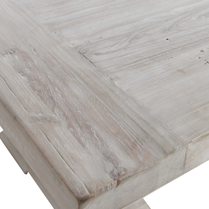 Uttermost Baldrick Extending Dining Table in White - 244-336cm