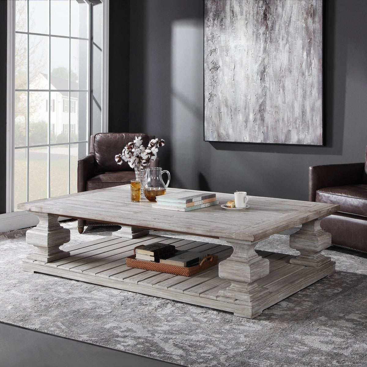 Uttermost Baldrick Coffee Table White
