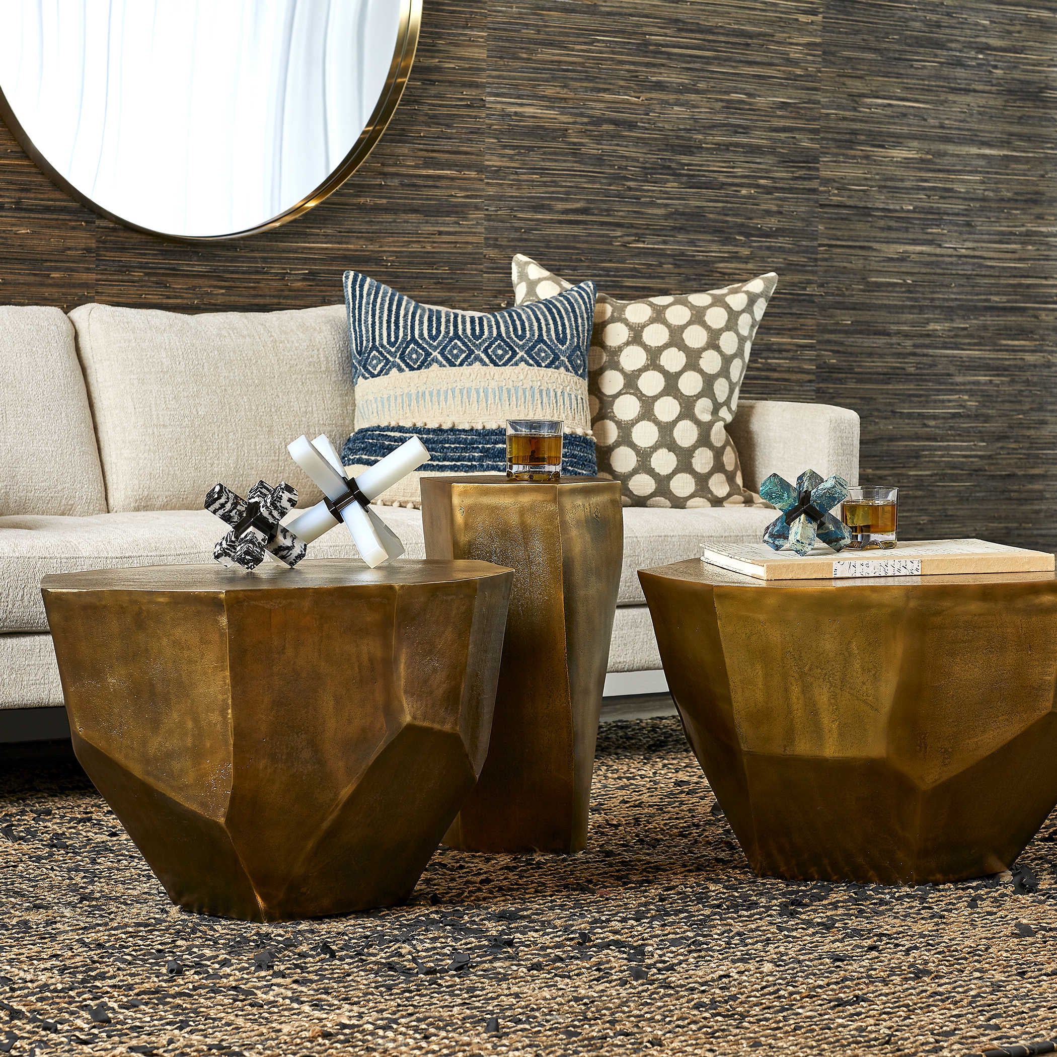 Uttermost Cathenna Accent Table - Brass