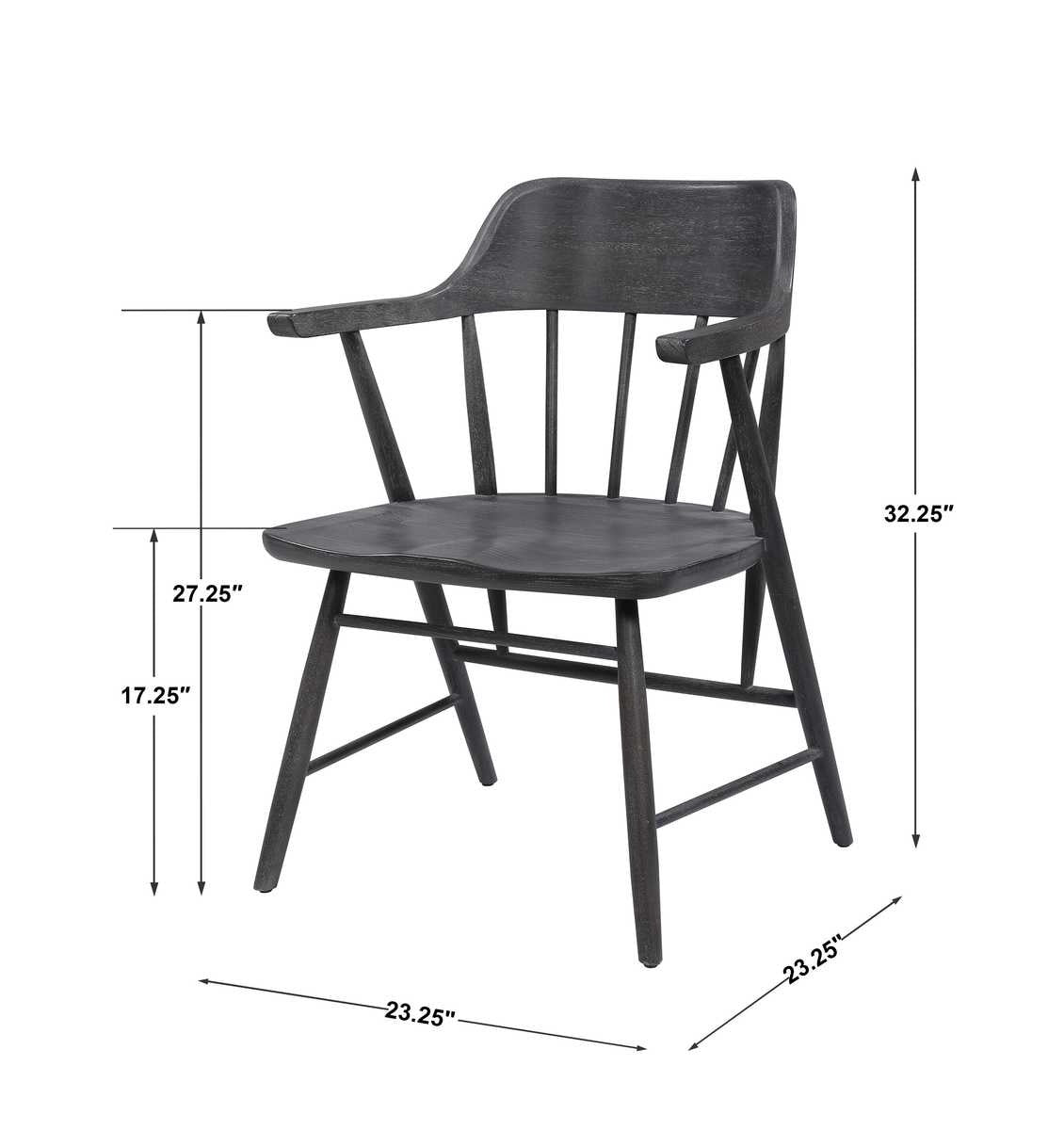 Uttermost Chieftain Chair in Ebony