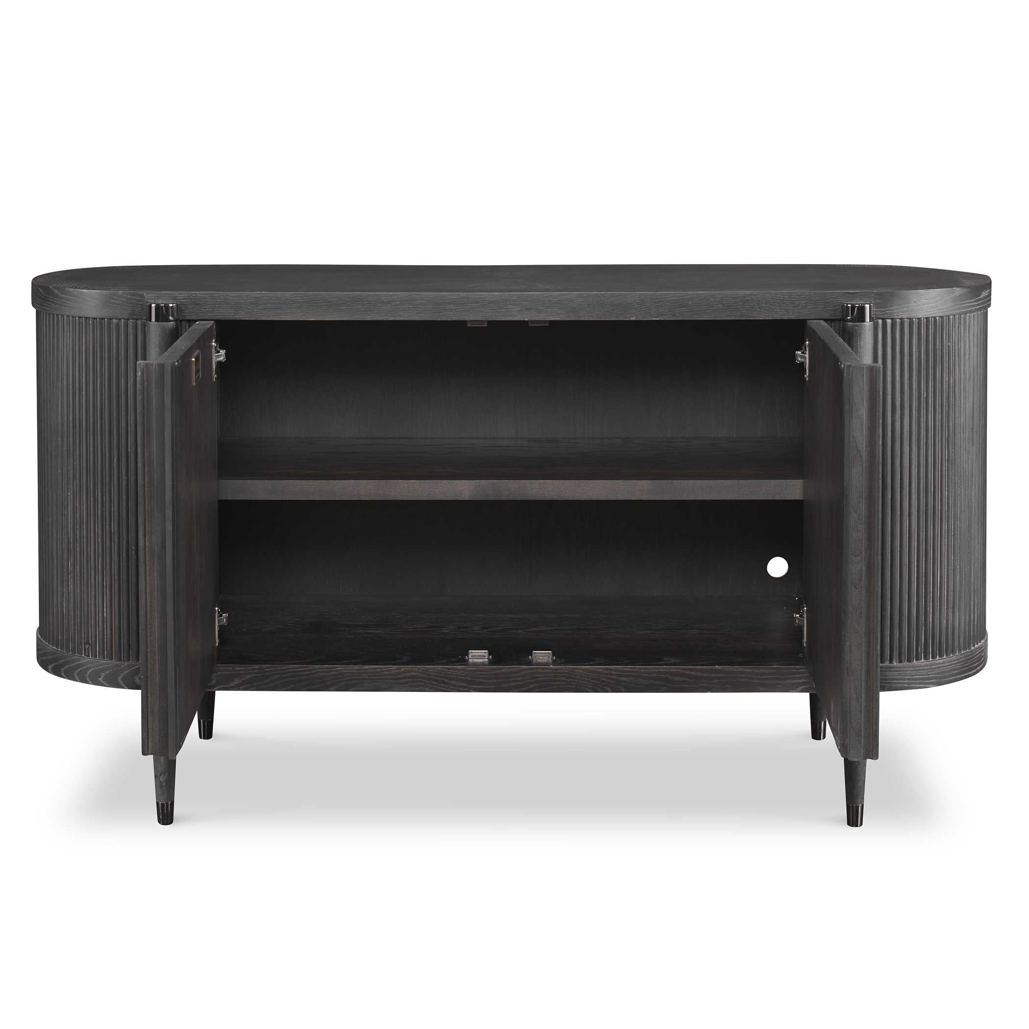 Uttermost Tambour Cabinet - Black Ceruse