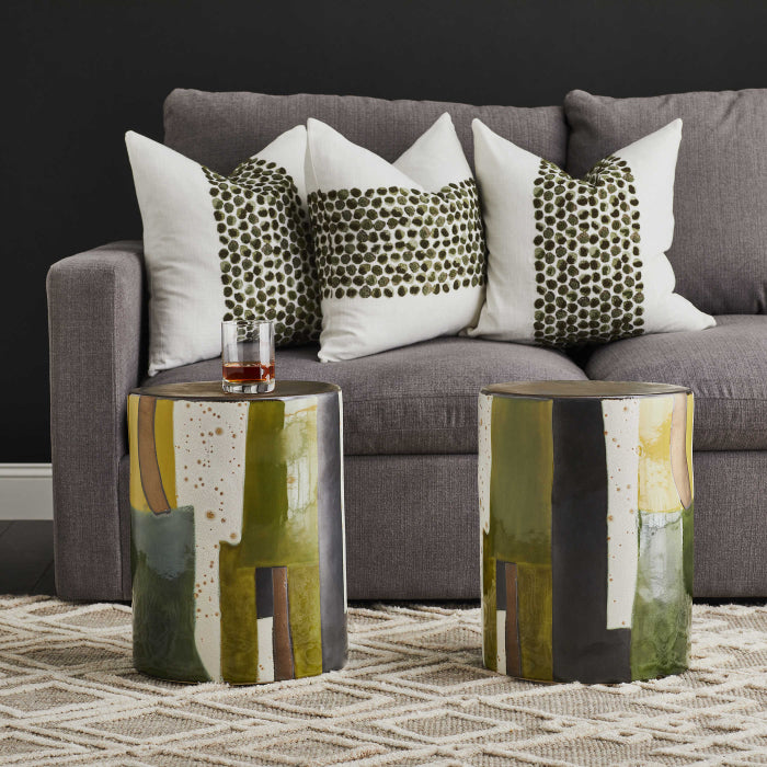 Uttermost Graph Green Stool