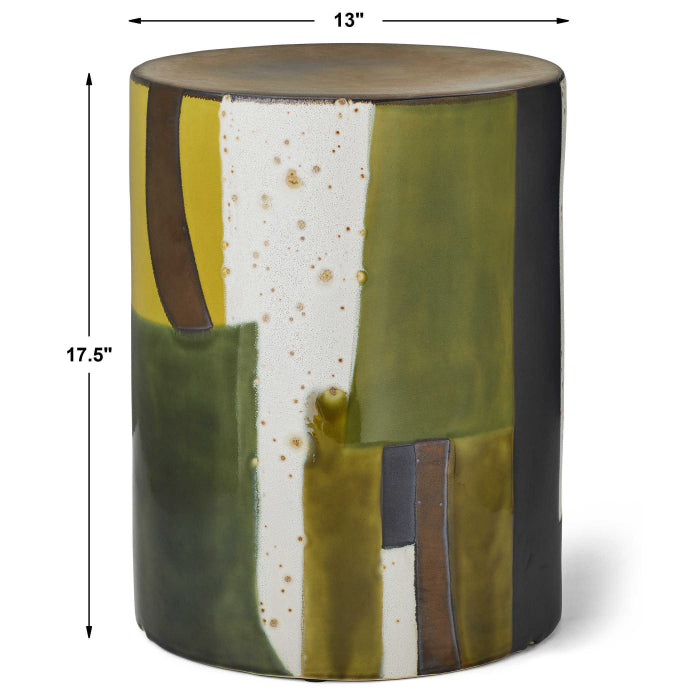 Uttermost Graph Green Stool
