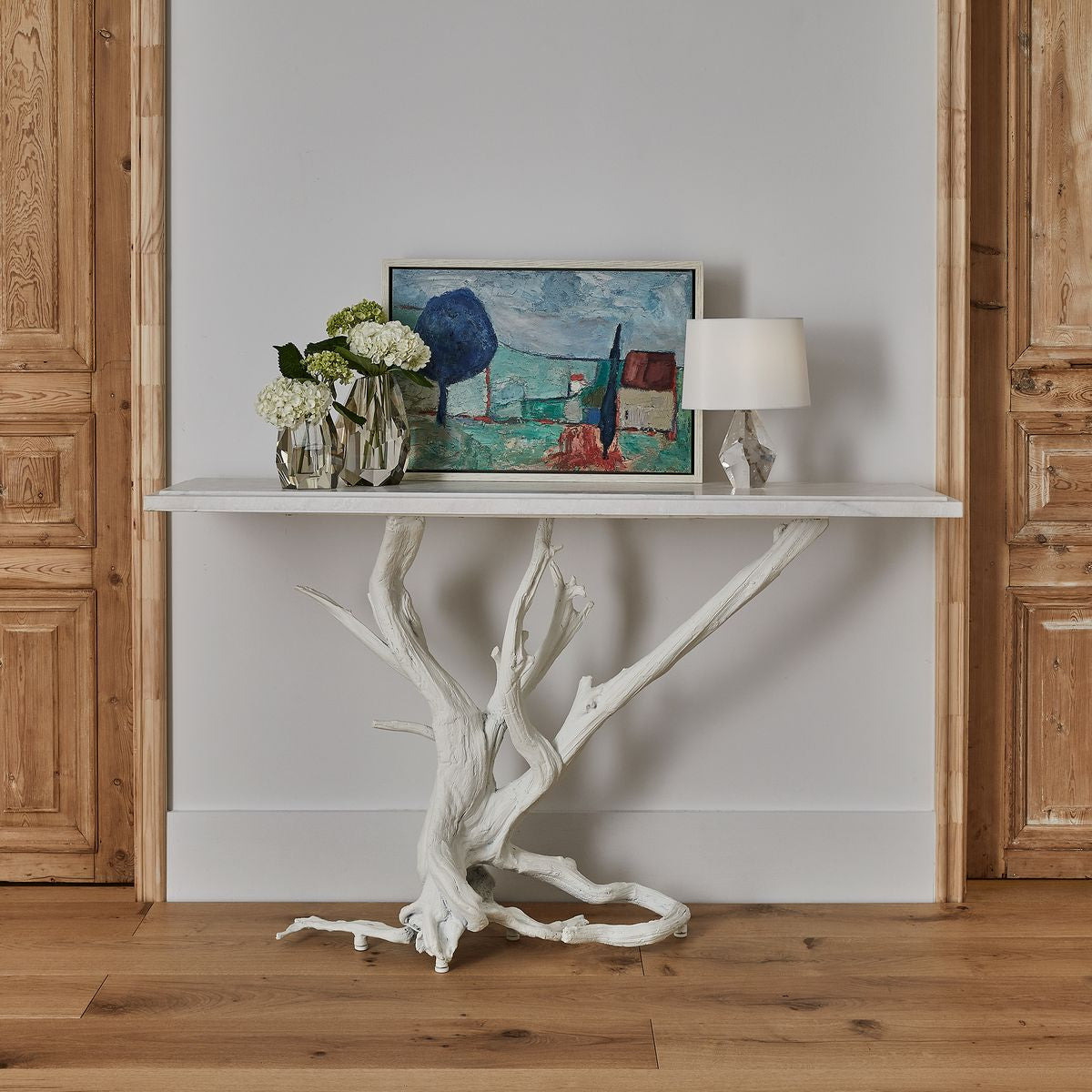 Uttermost Big Sur Console Table in Matte White