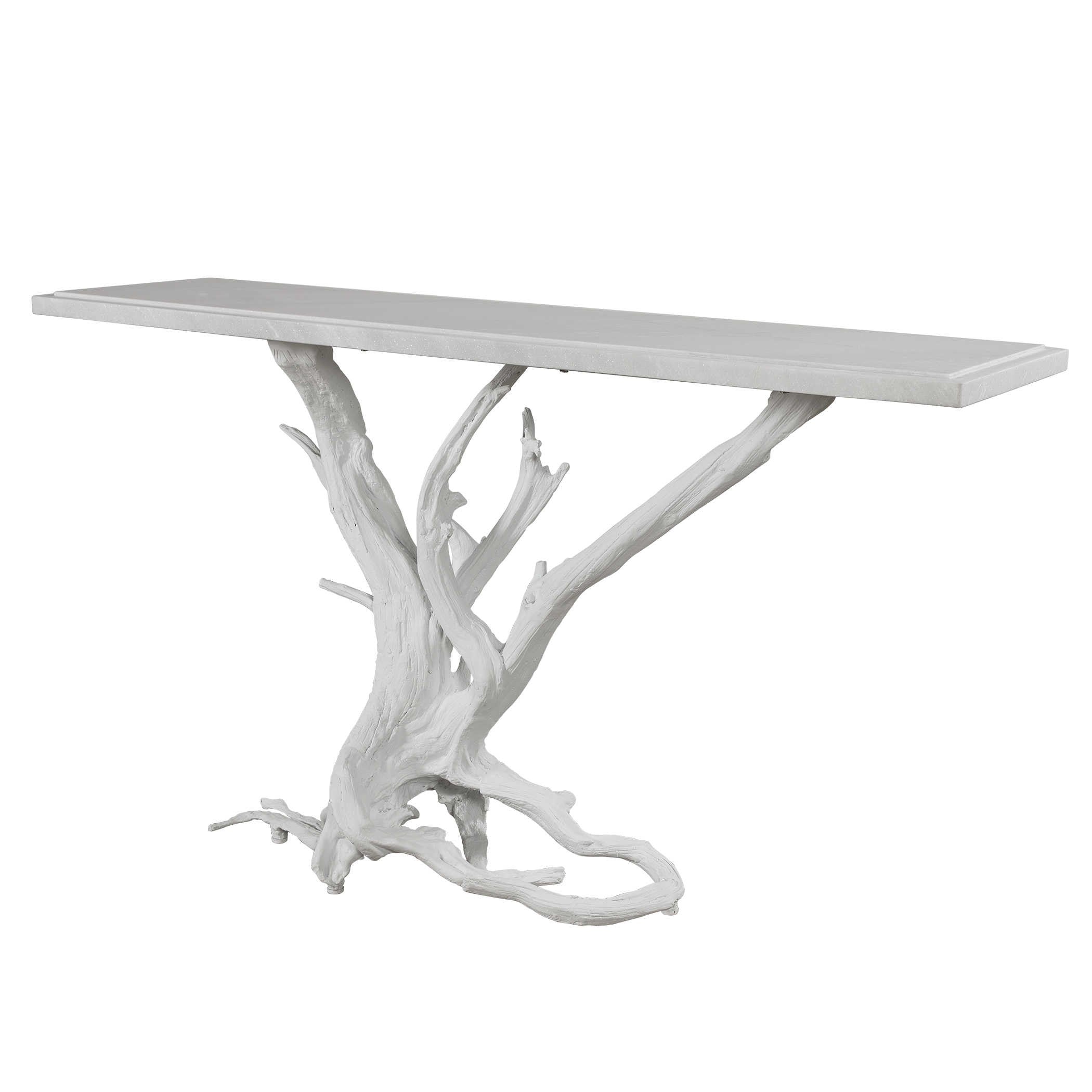 Uttermost Big Sur Console Table in Matte White