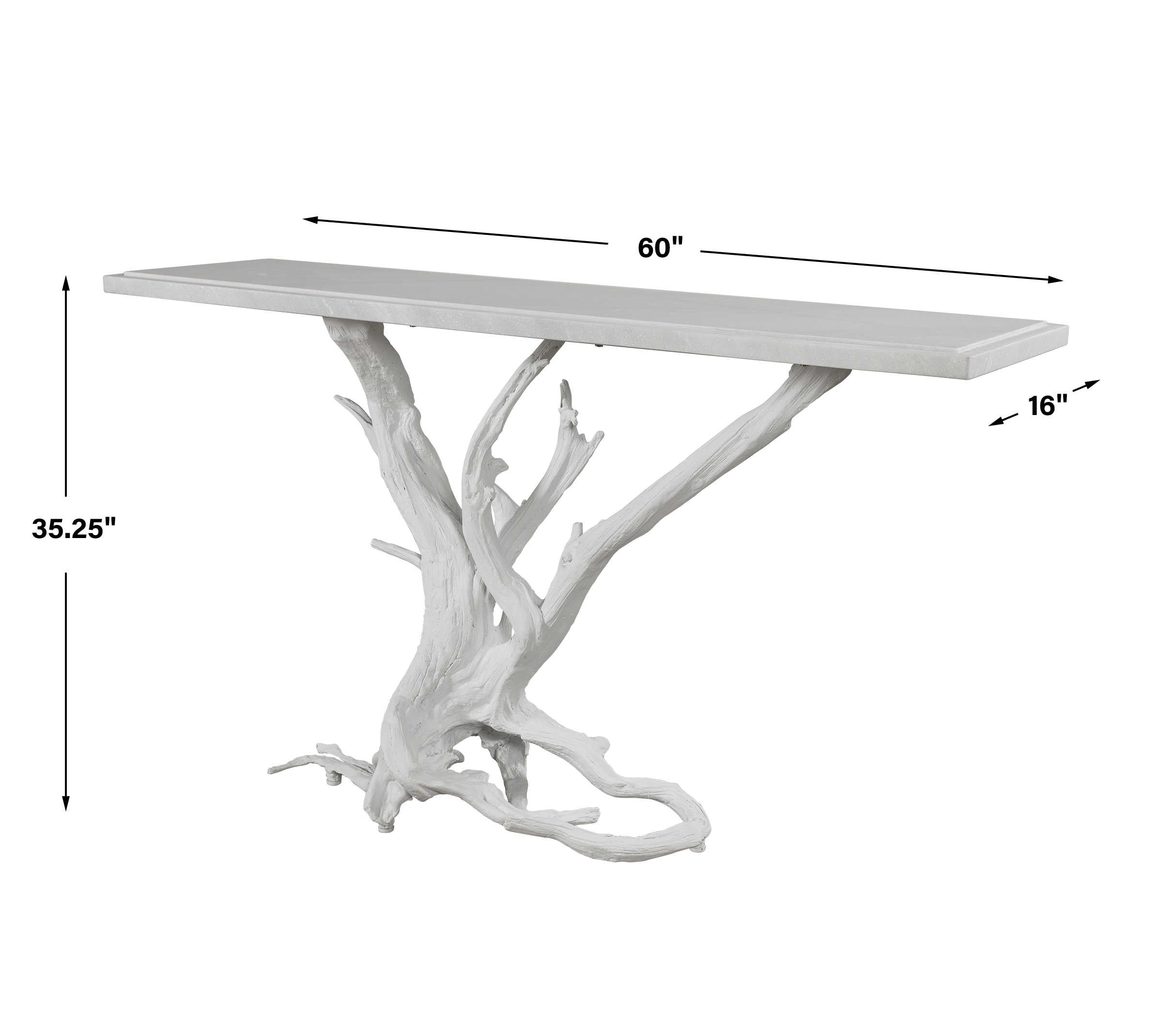 Uttermost Big Sur Console Table in Matte White