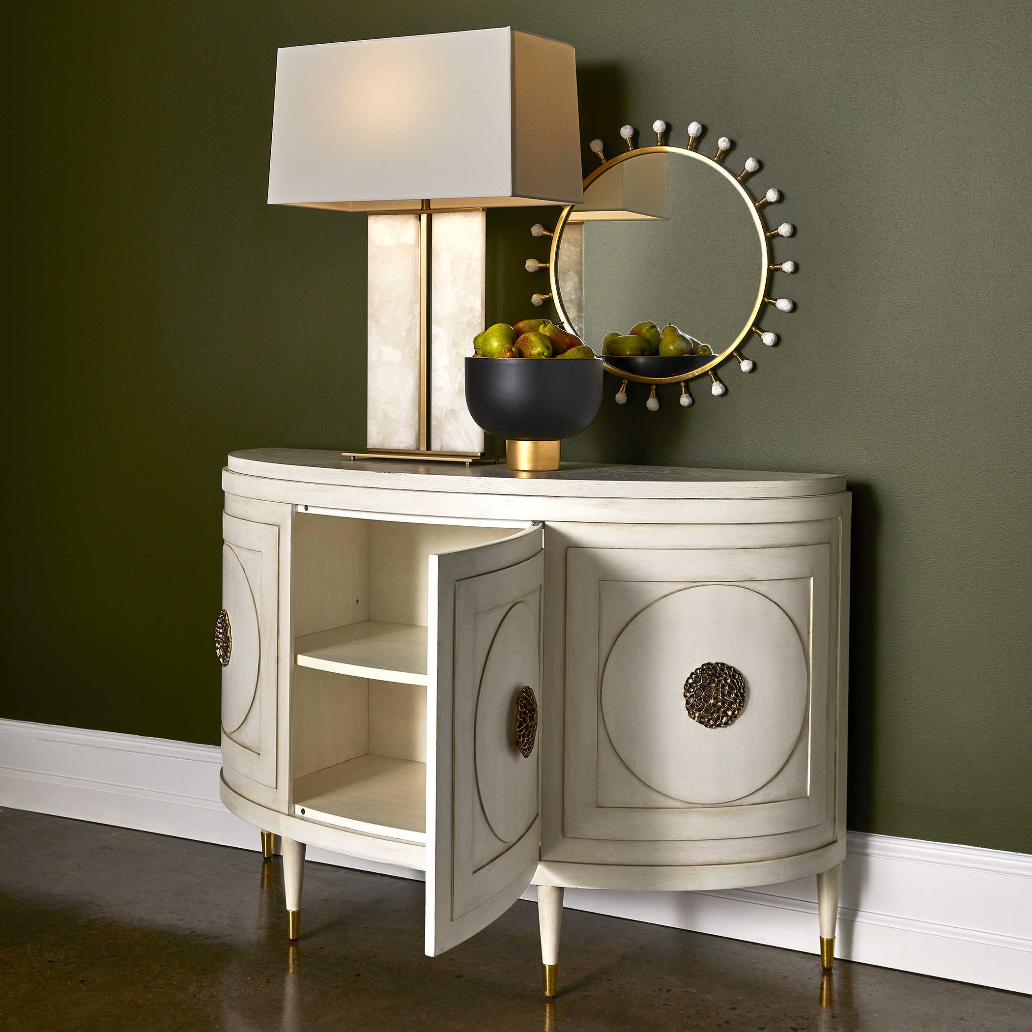 Uttermost Paris Console Cabinet in White
