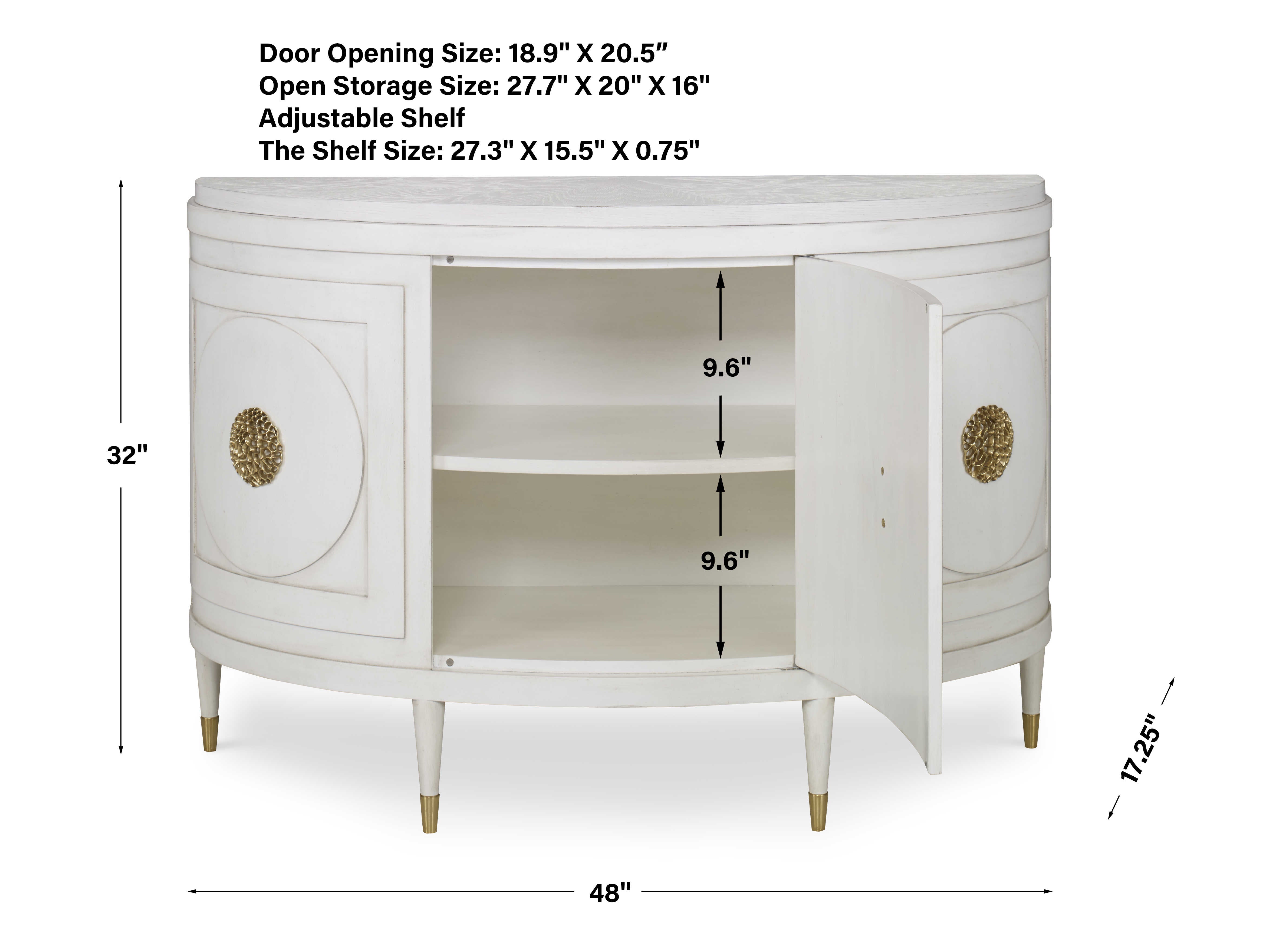 Uttermost Paris Console Cabinet in White