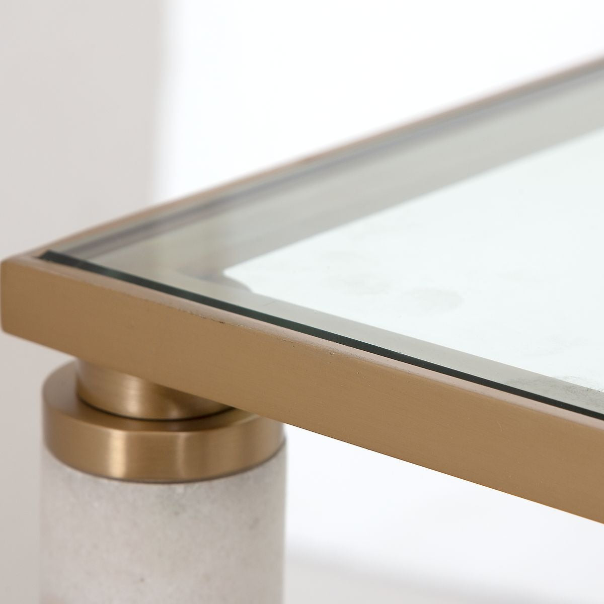 Uttermost White Pillar Coffee Table