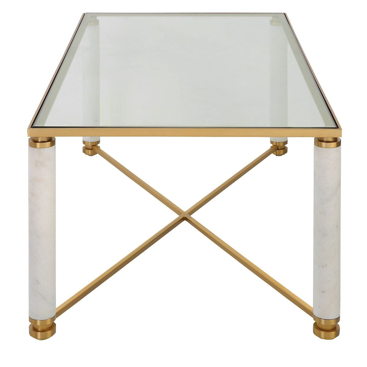 Uttermost White Pillar Coffee Table
